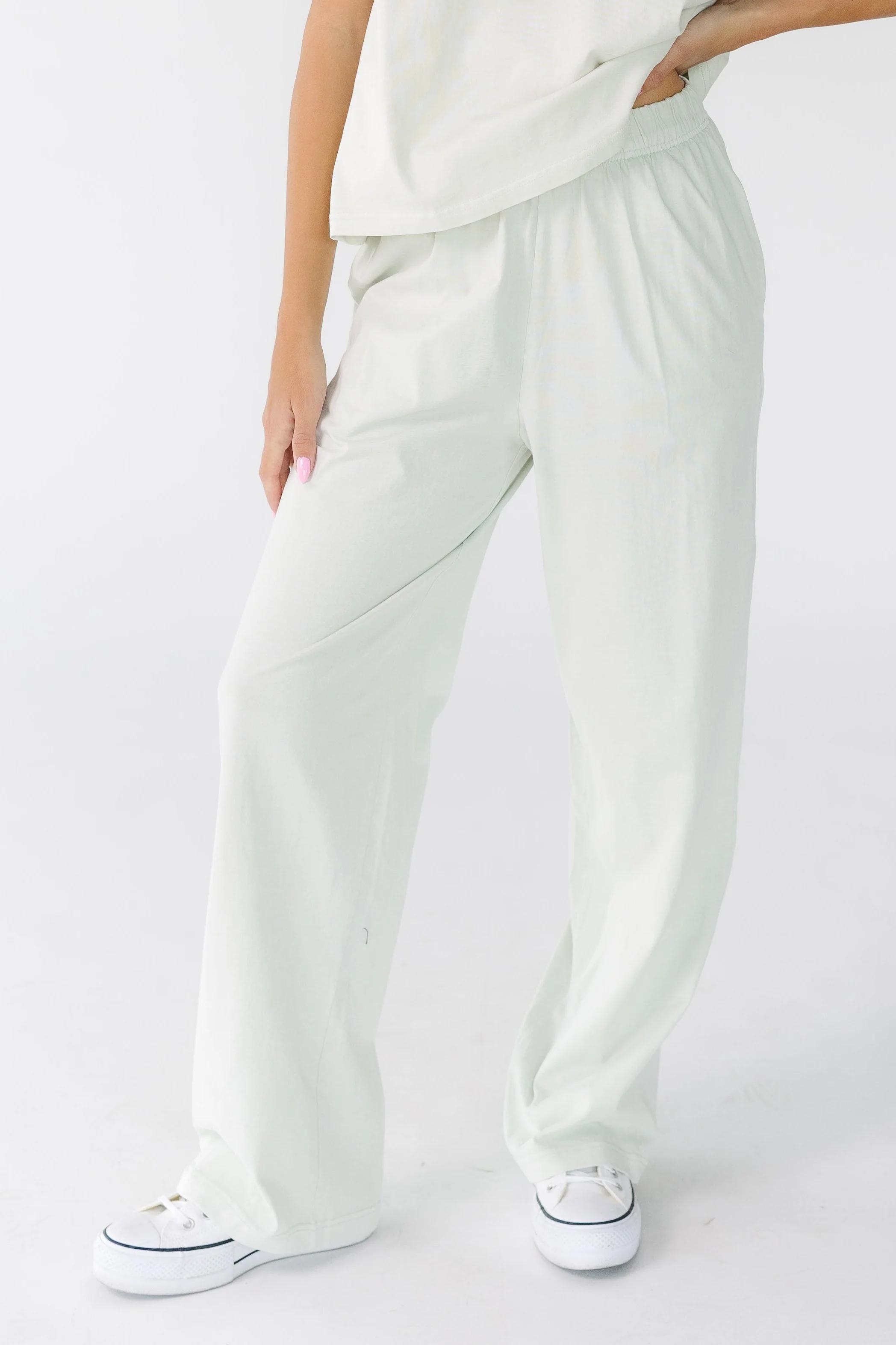Washed Cotton Straight Pants - Image 11