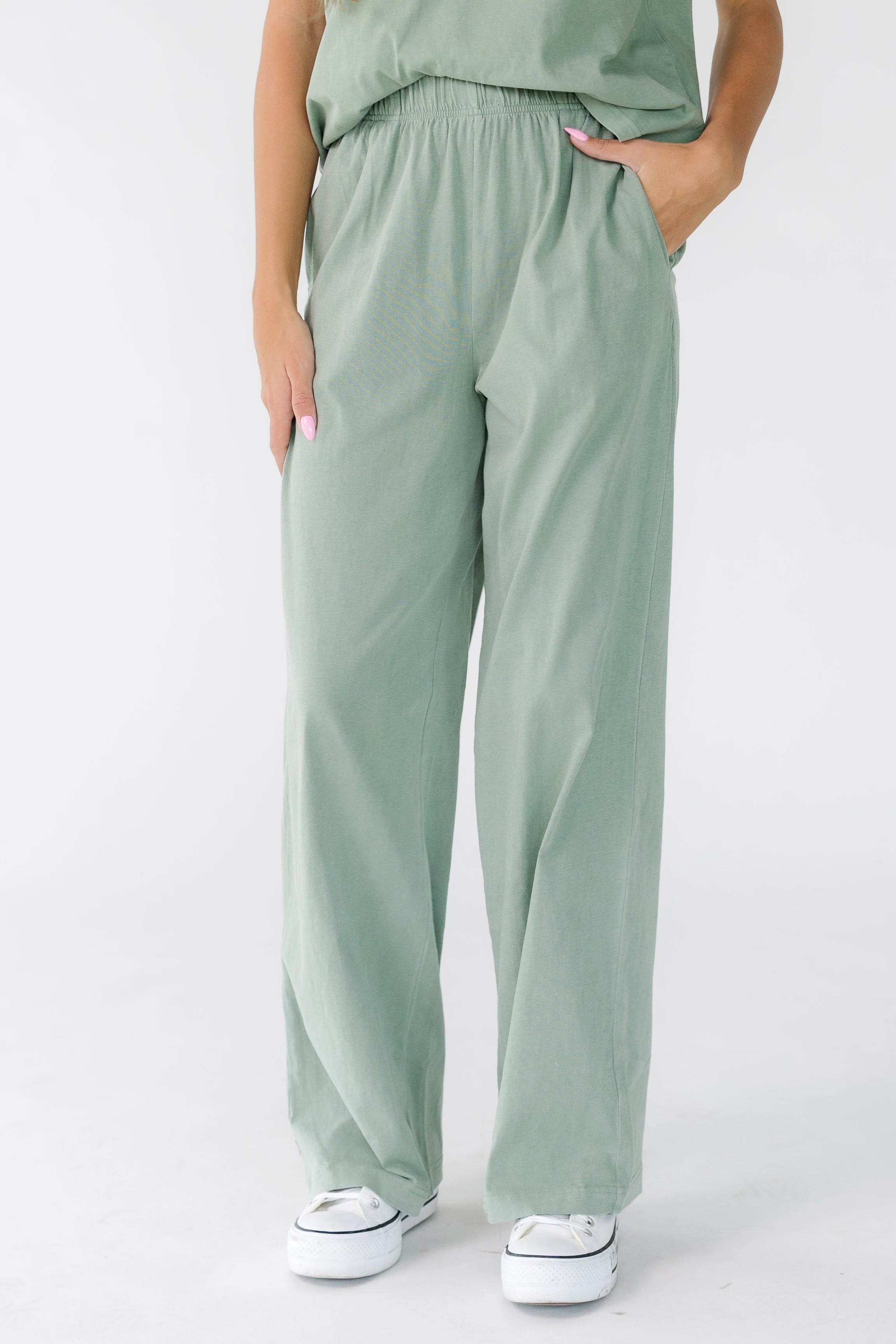 Washed Cotton Straight Pants - Image 14