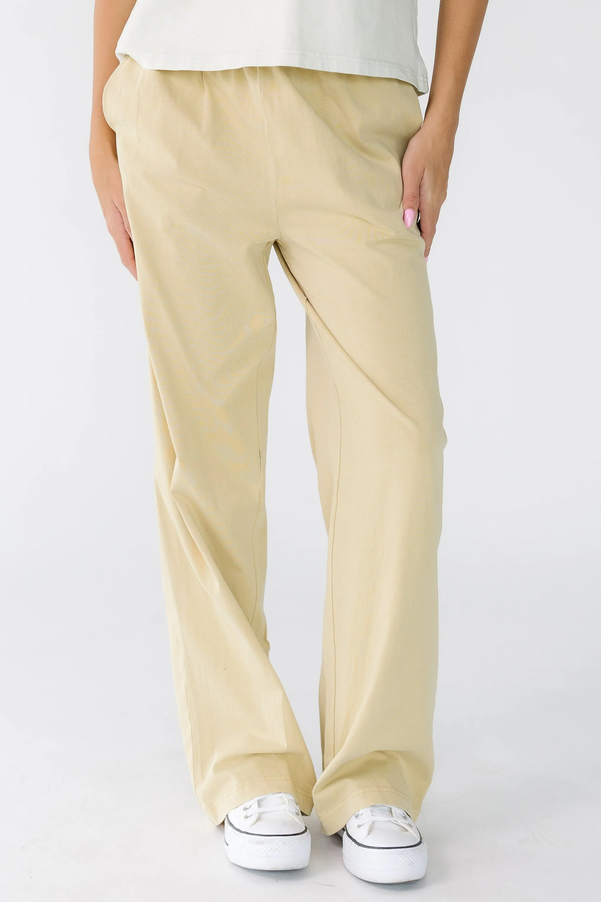 Washed Cotton Straight Pants - Image 2