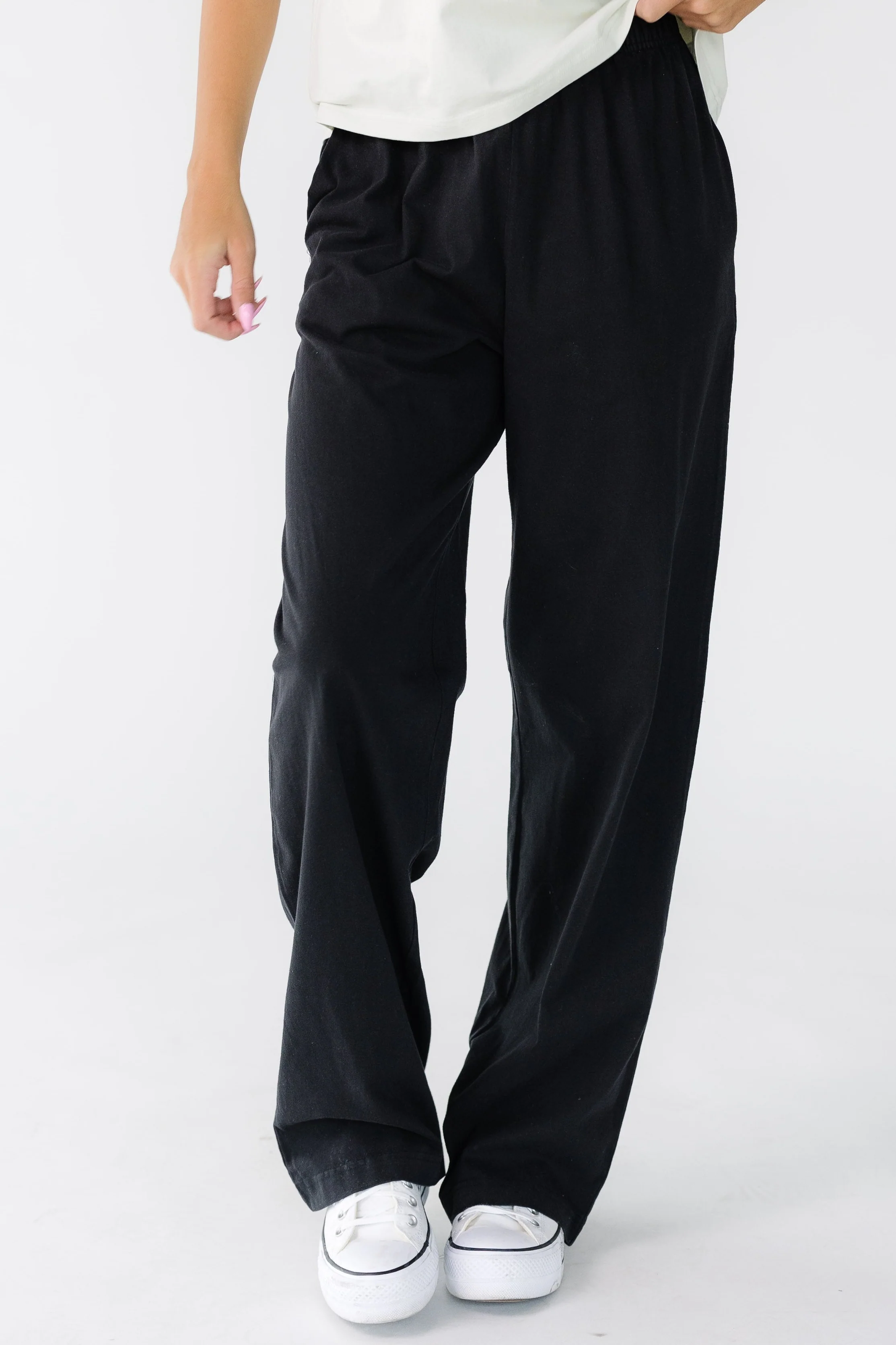 Washed Cotton Straight Pants - Image 6