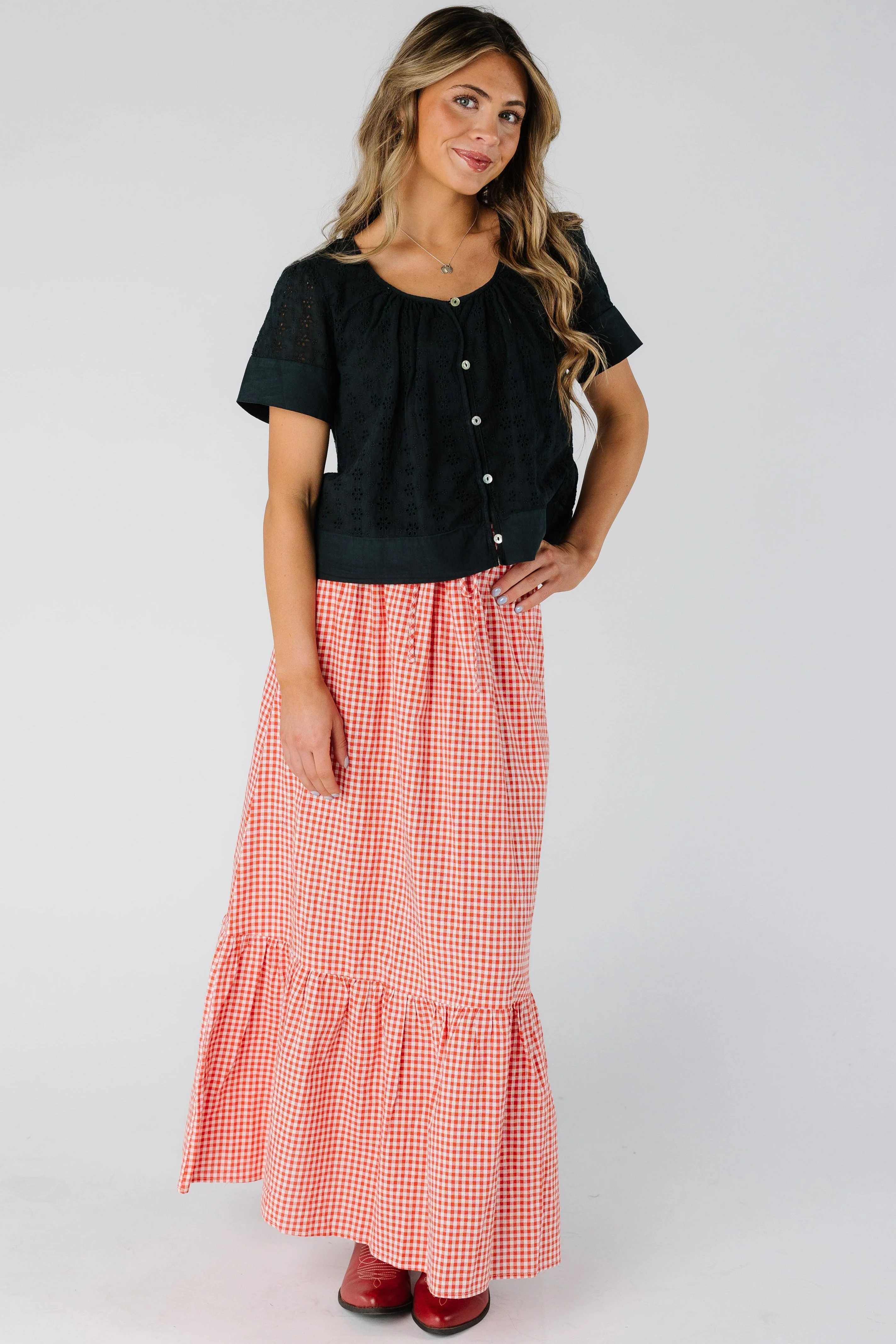 Bowen Gingham Skirt - Image 4