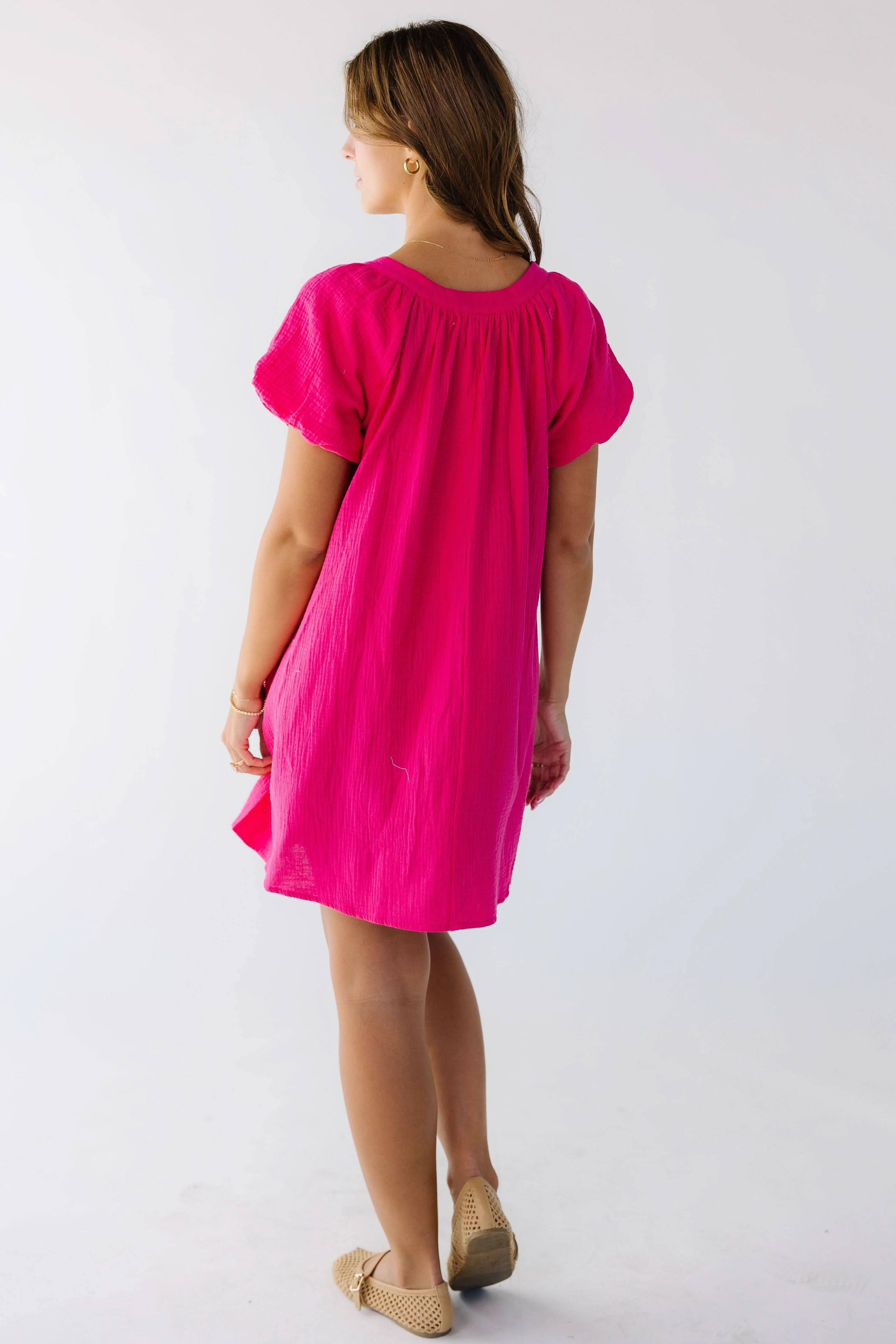Brass & Roe Ellie Gauze Knee Dress - Image 10