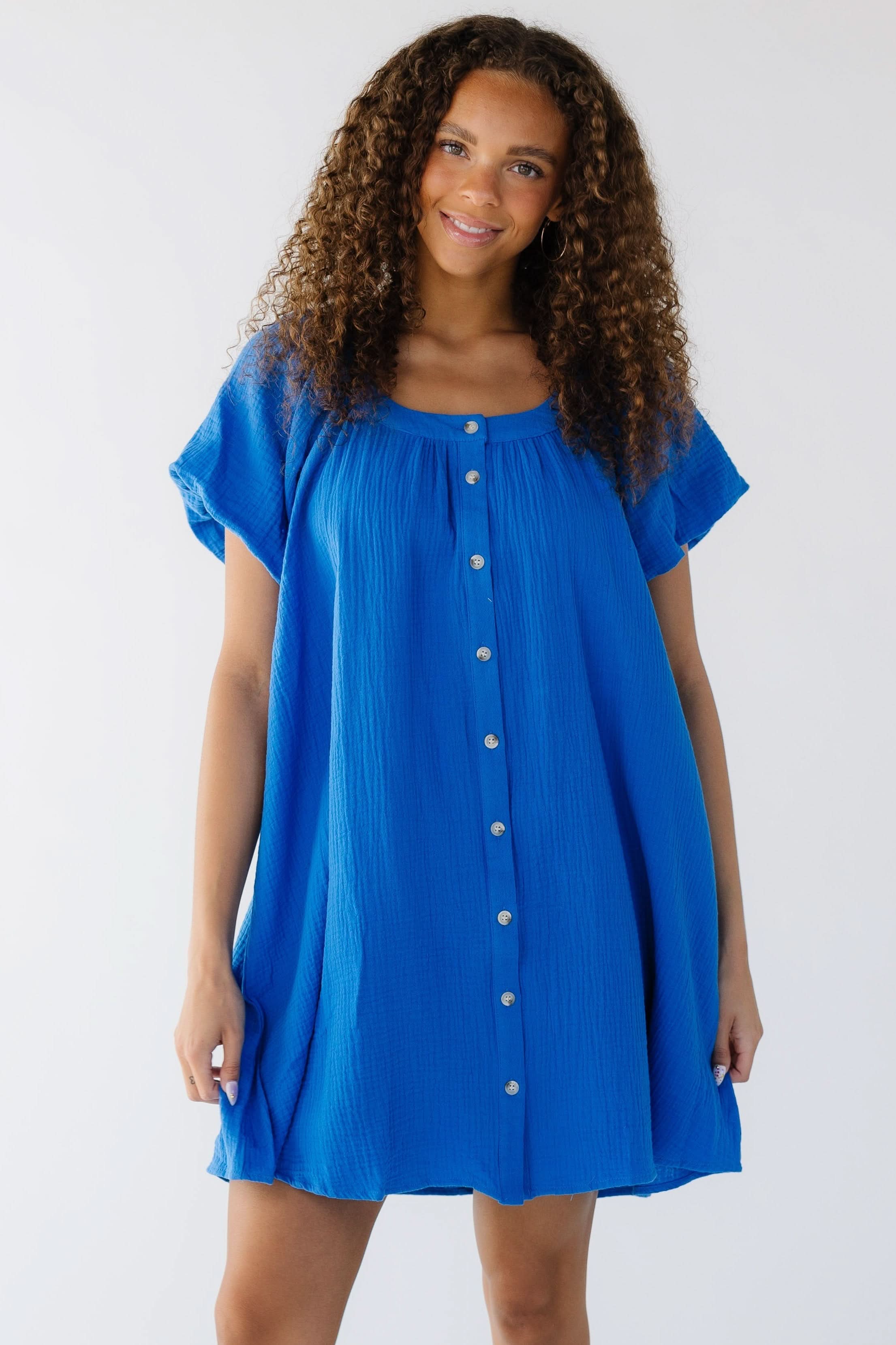 Brass & Roe Ellie Gauze Knee Dress - Image 4