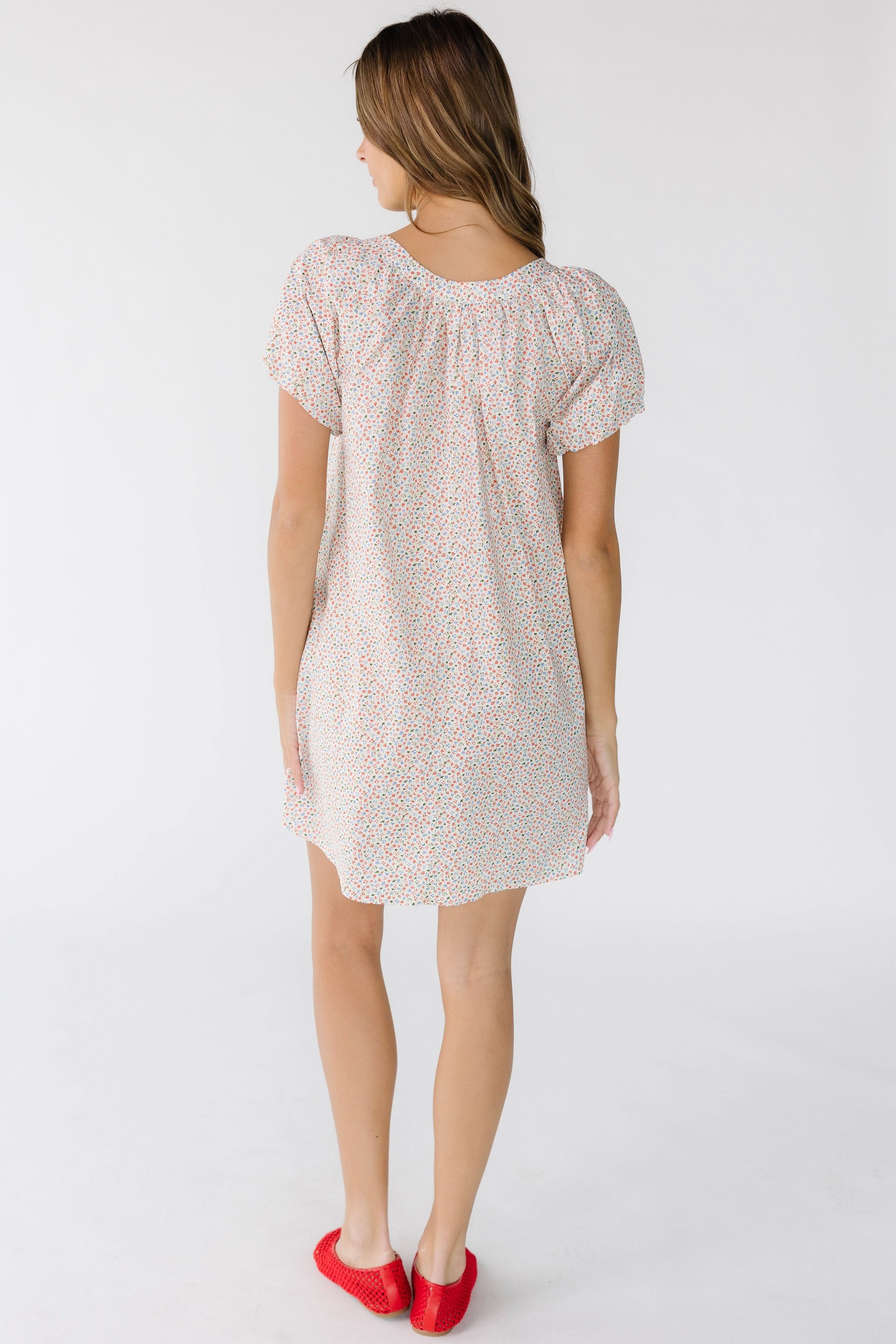 Brass & Roe Ellie Print Knee Dress - Image 10