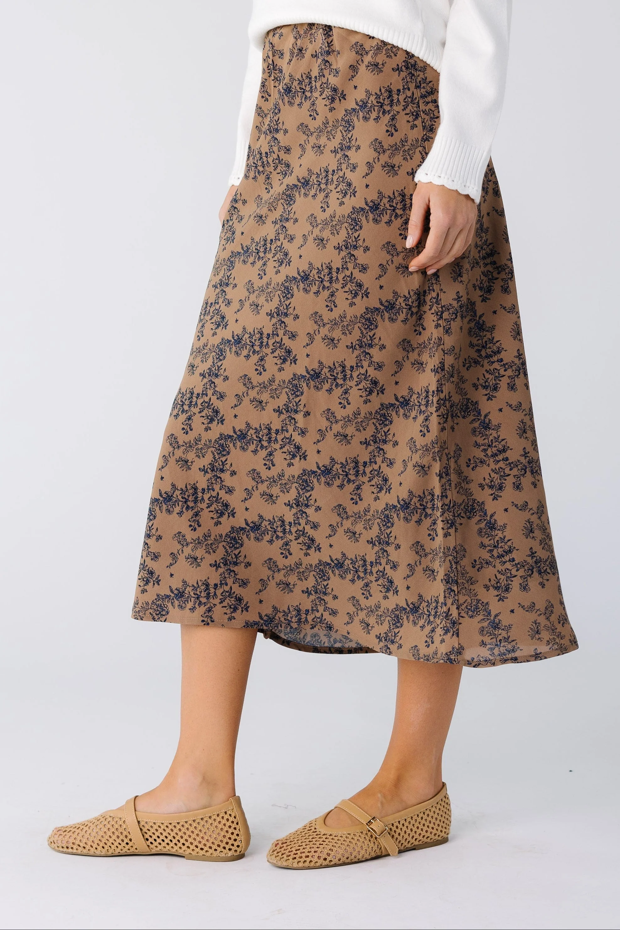 Brass & Roe Ellie Print Midi Skirt - Image 8