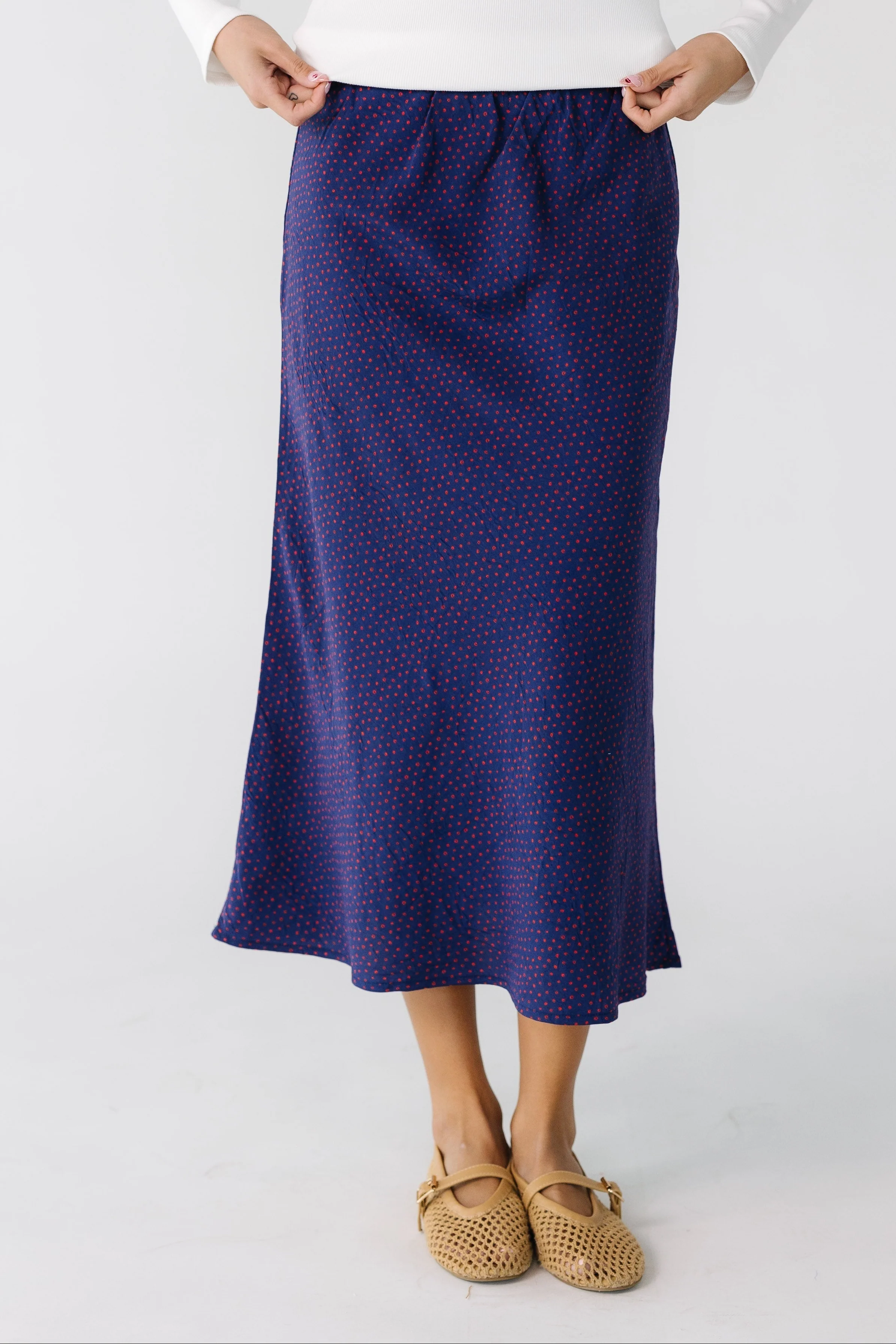 Brass & Roe Ellie Print Skirt - Purple