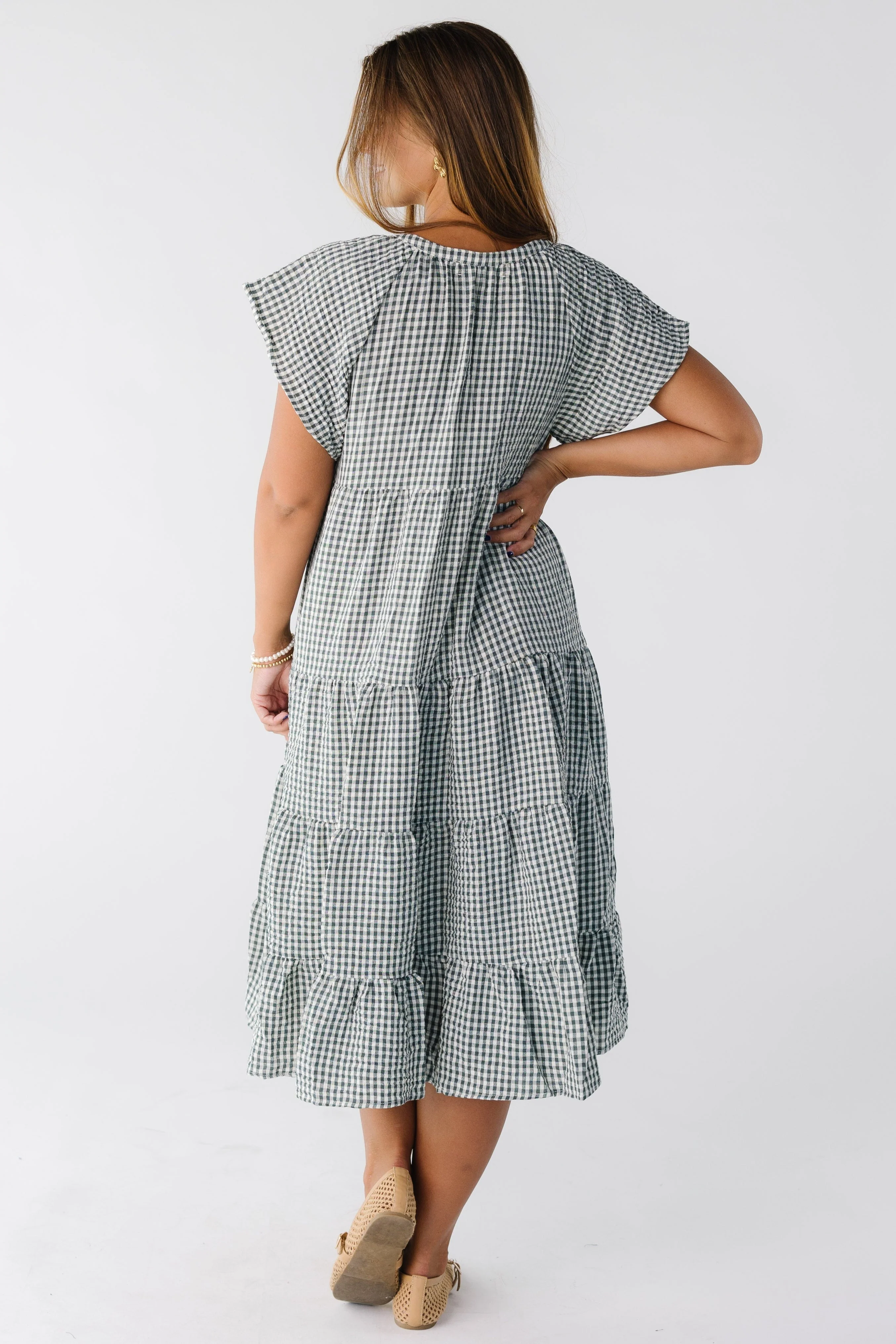 Brass & Roe Elmina Gingham Dress - Image 10