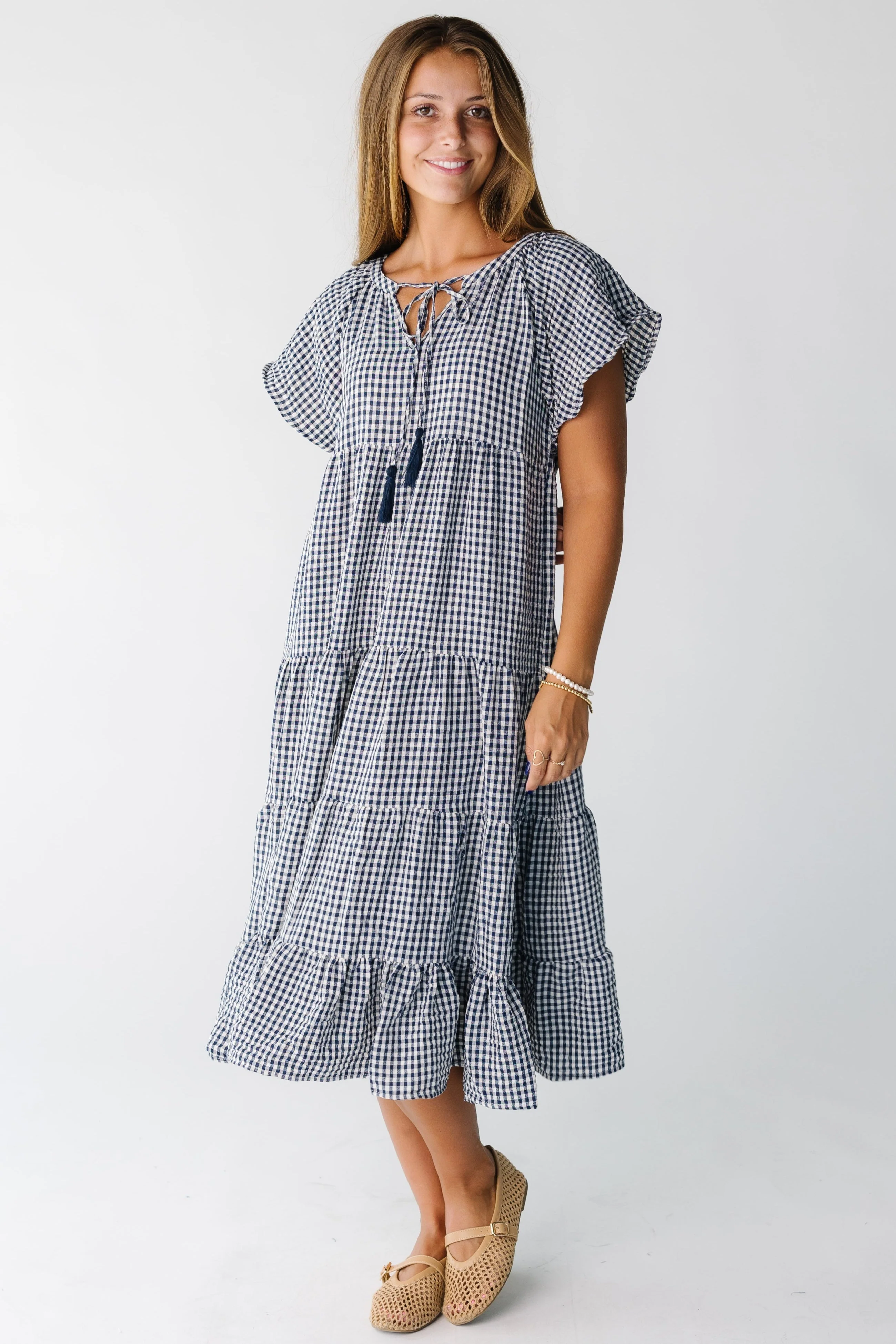 Brass & Roe Elmina Gingham Dress - Image 4