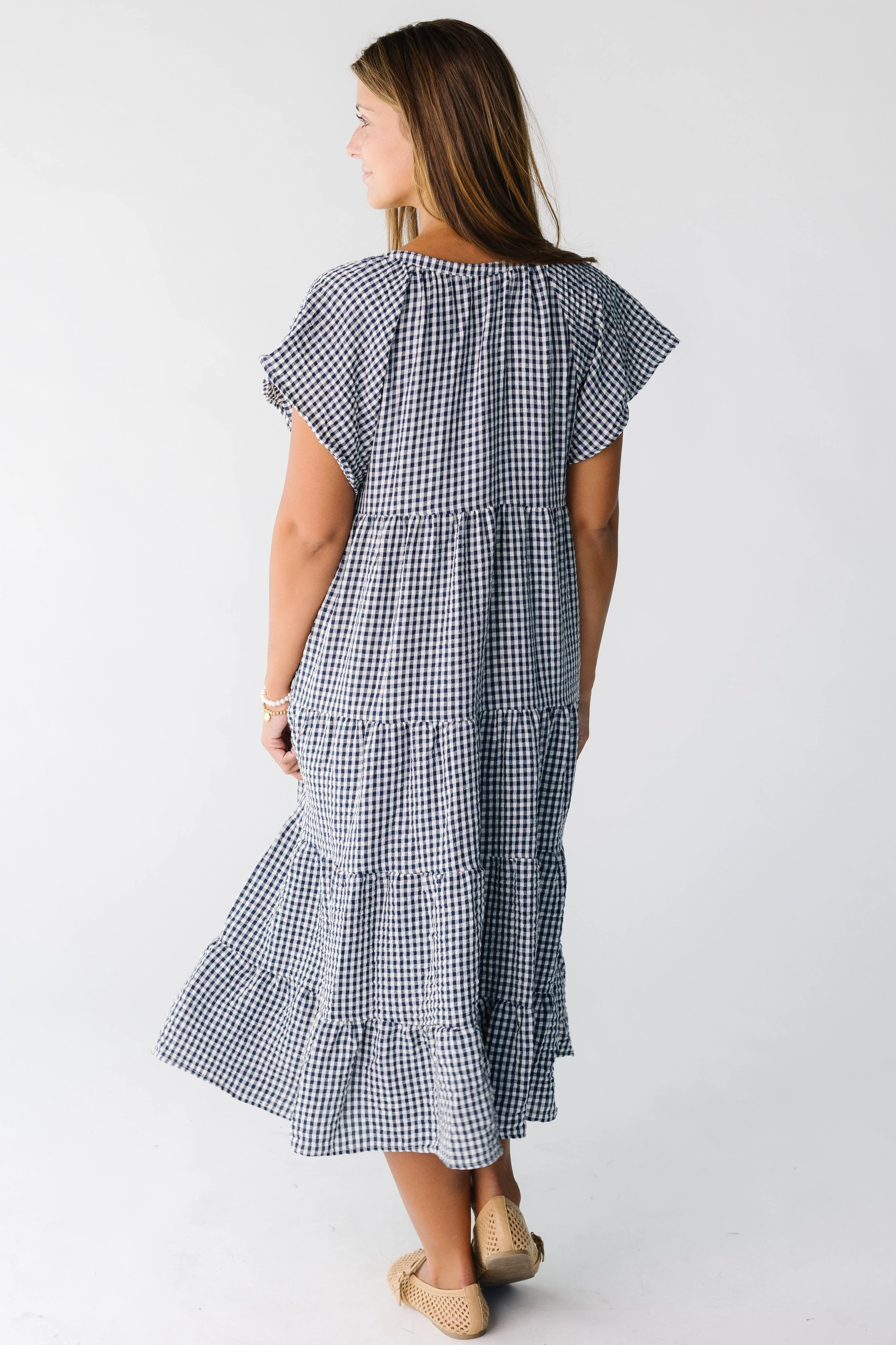 Brass & Roe Elmina Gingham Dress - Image 7