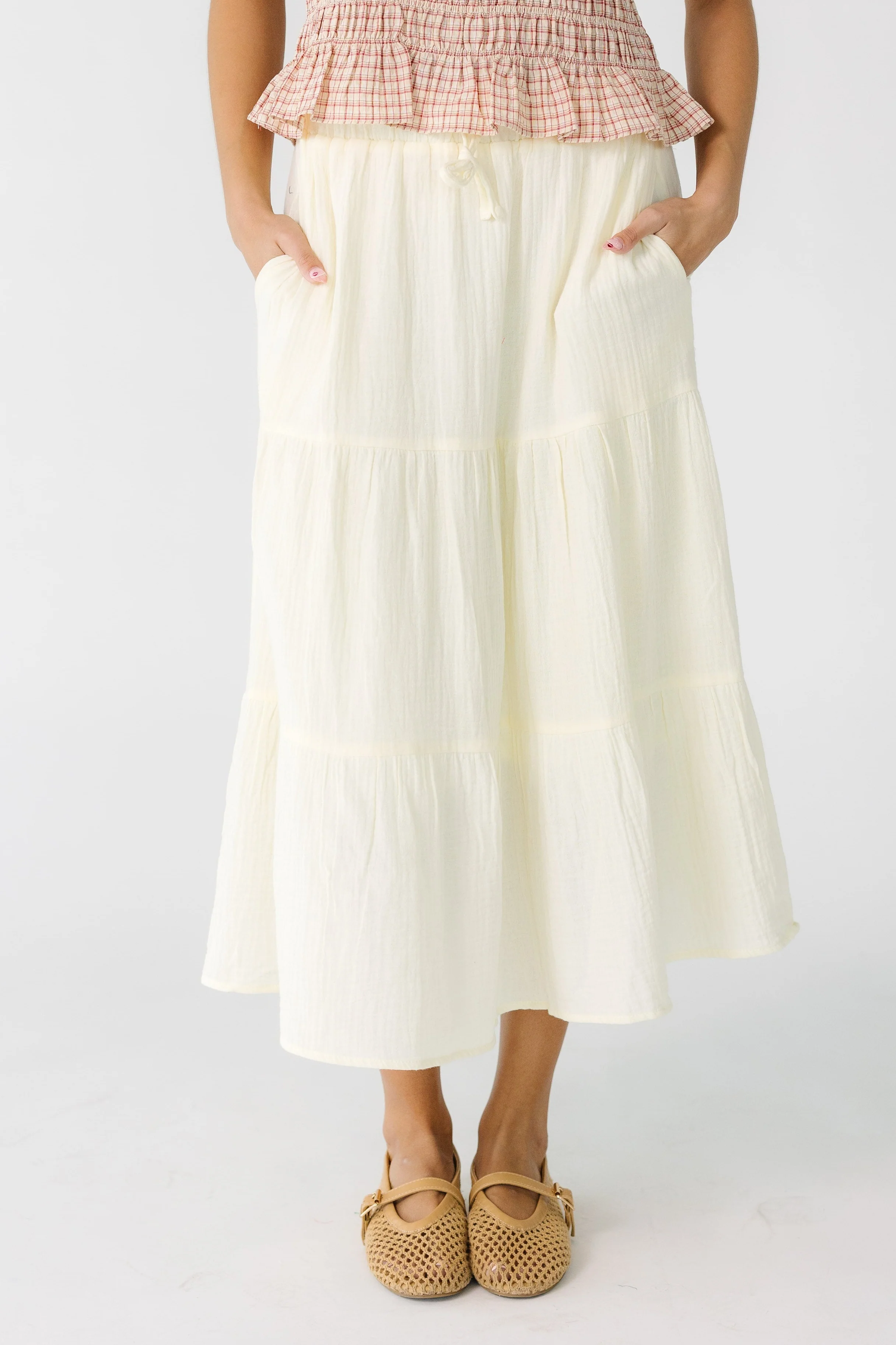 Brass & Roe Gauze Tiered Skirt - Image 3