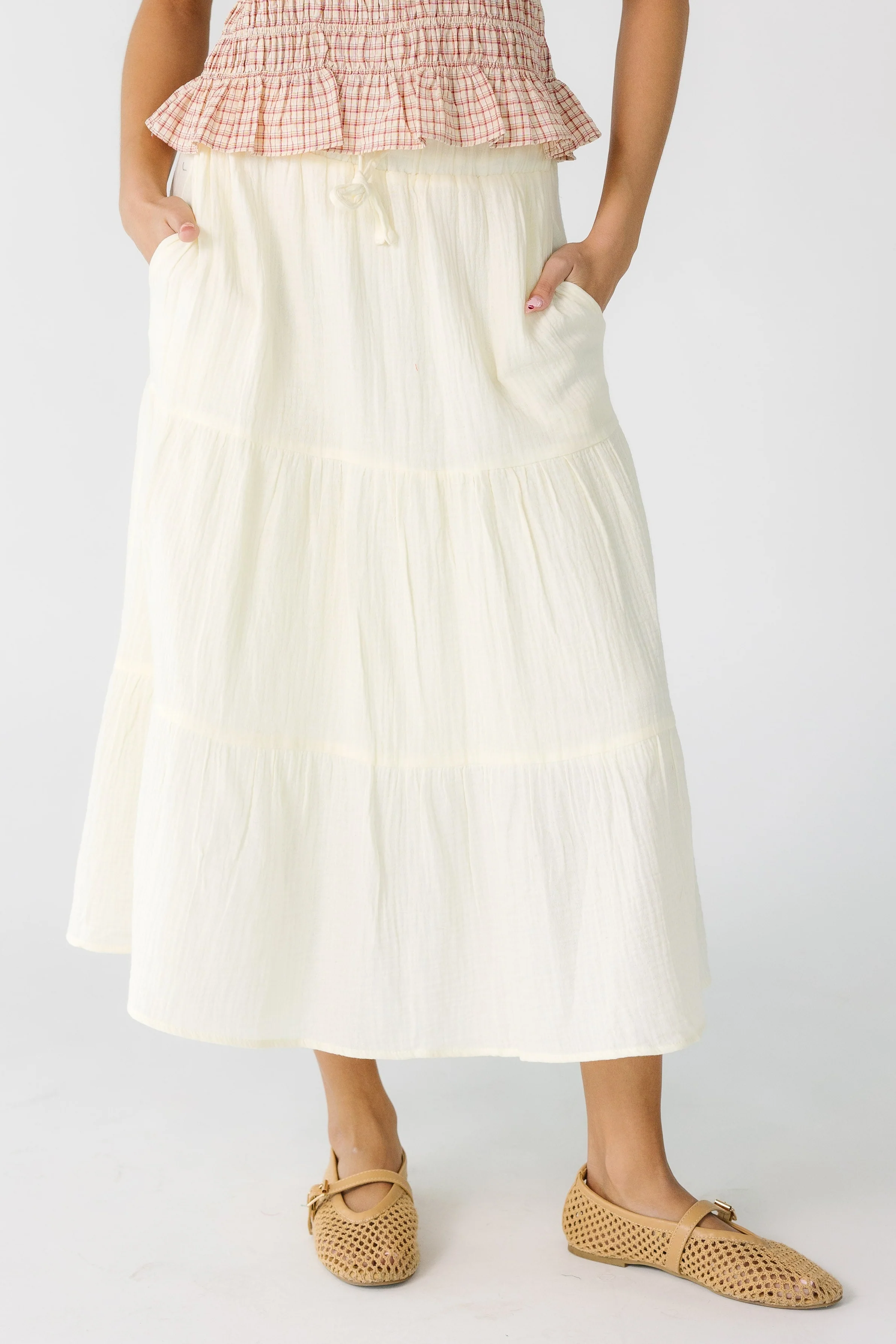 Brass & Roe Gauze Tiered Skirt - Image 4