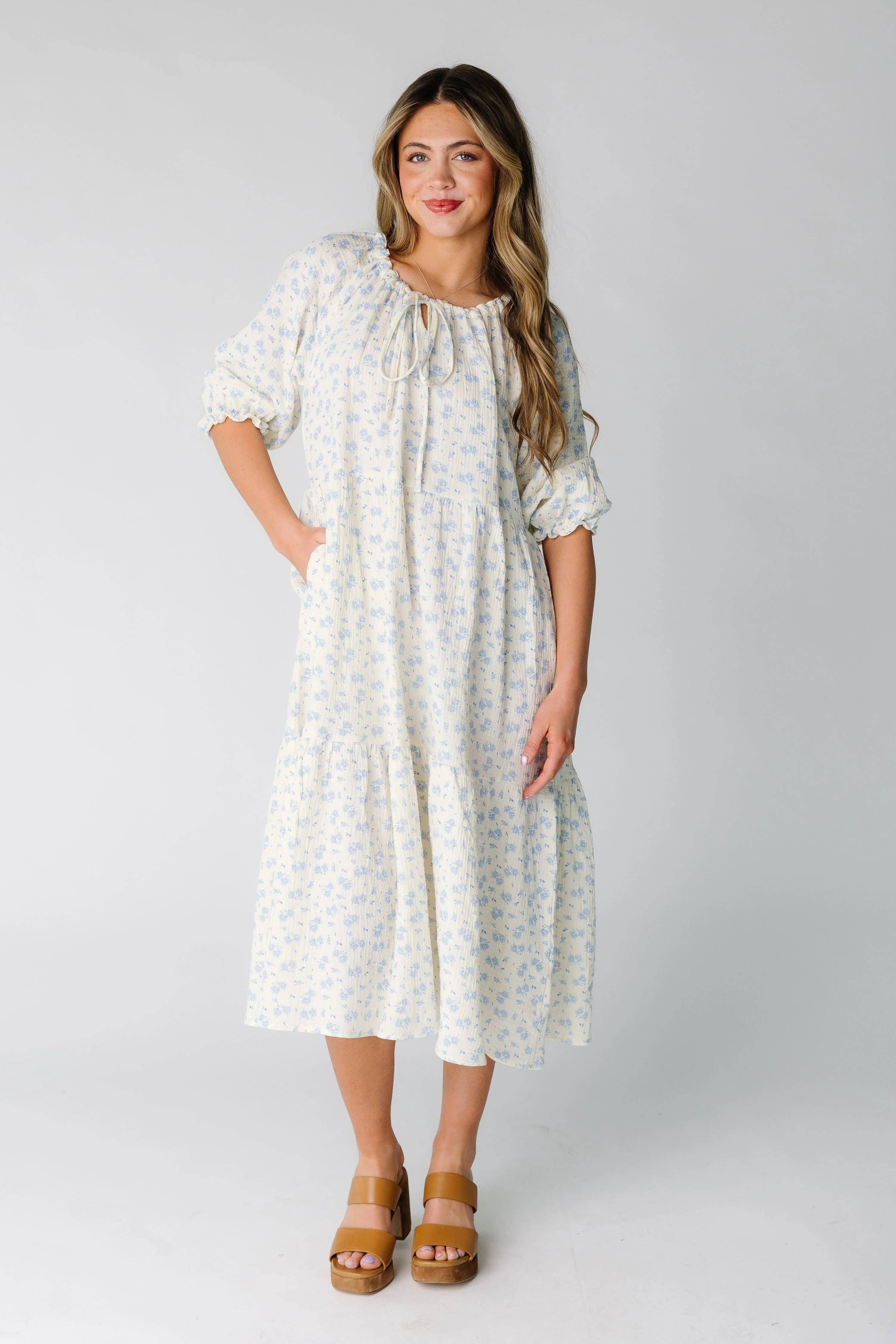 Brass & Roe Mel Gauze Midi Dress