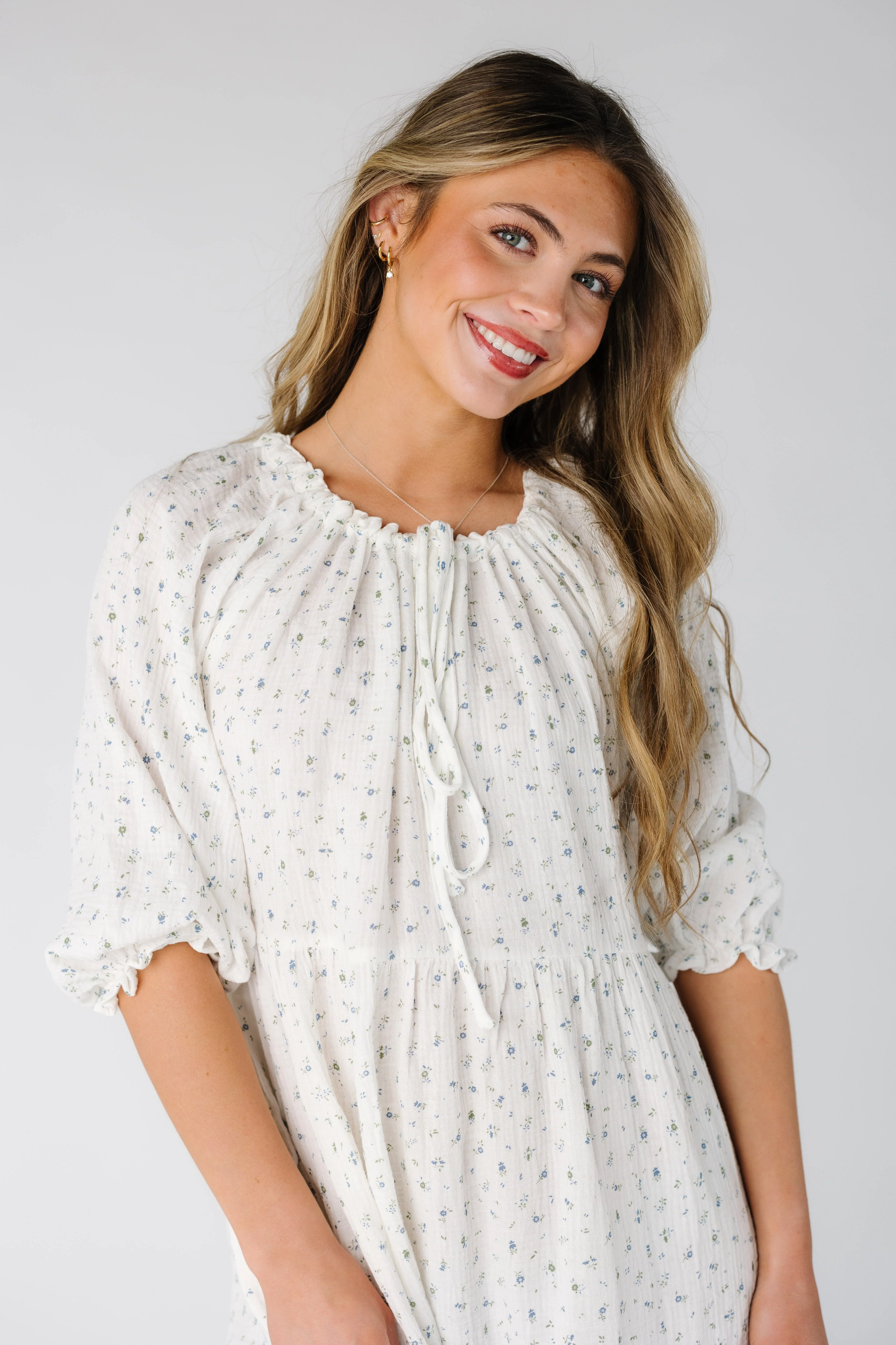 Brass & Roe Mel Gauze Midi Dress - Image 4