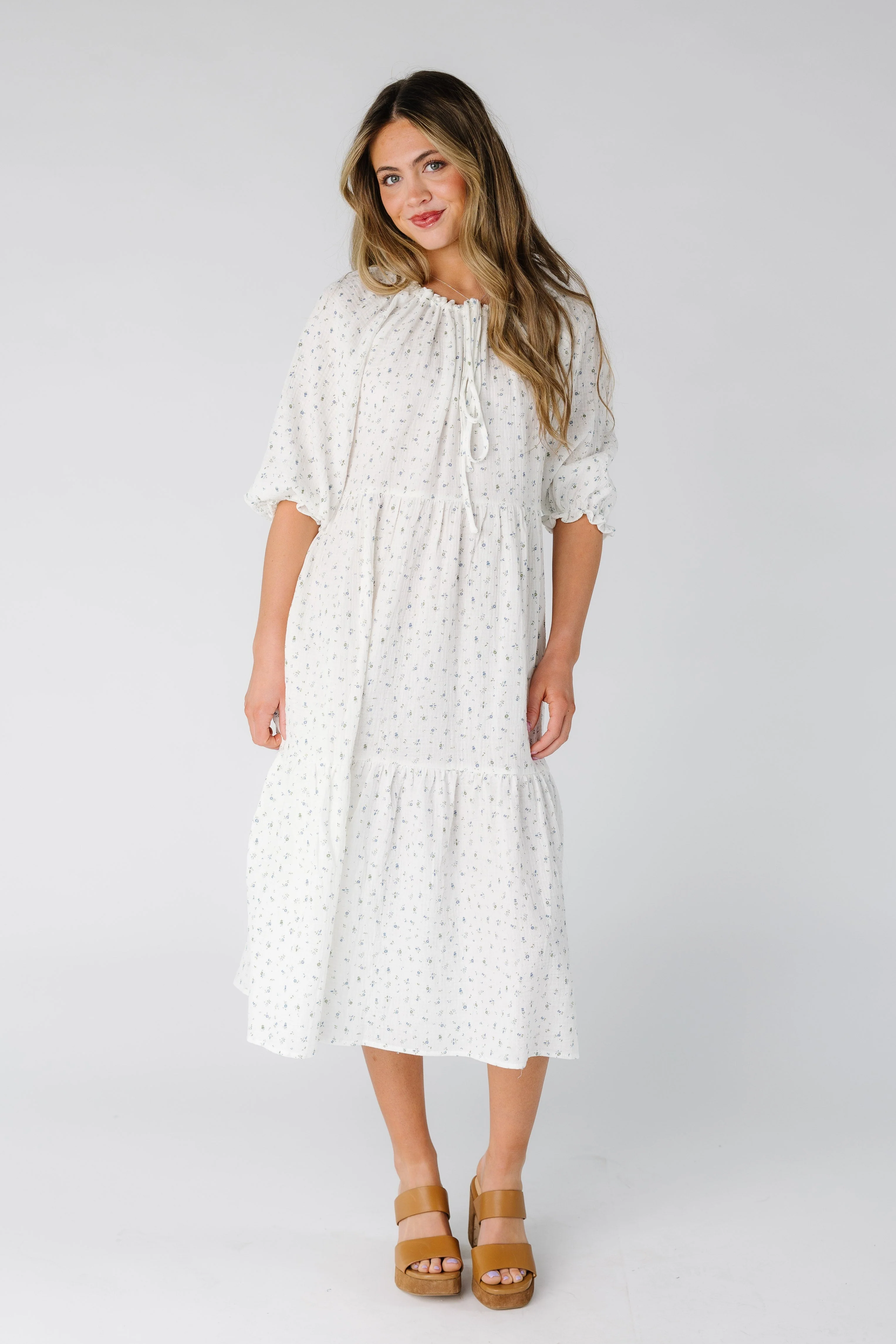 Brass & Roe Mel Gauze Midi Dress - Image 5