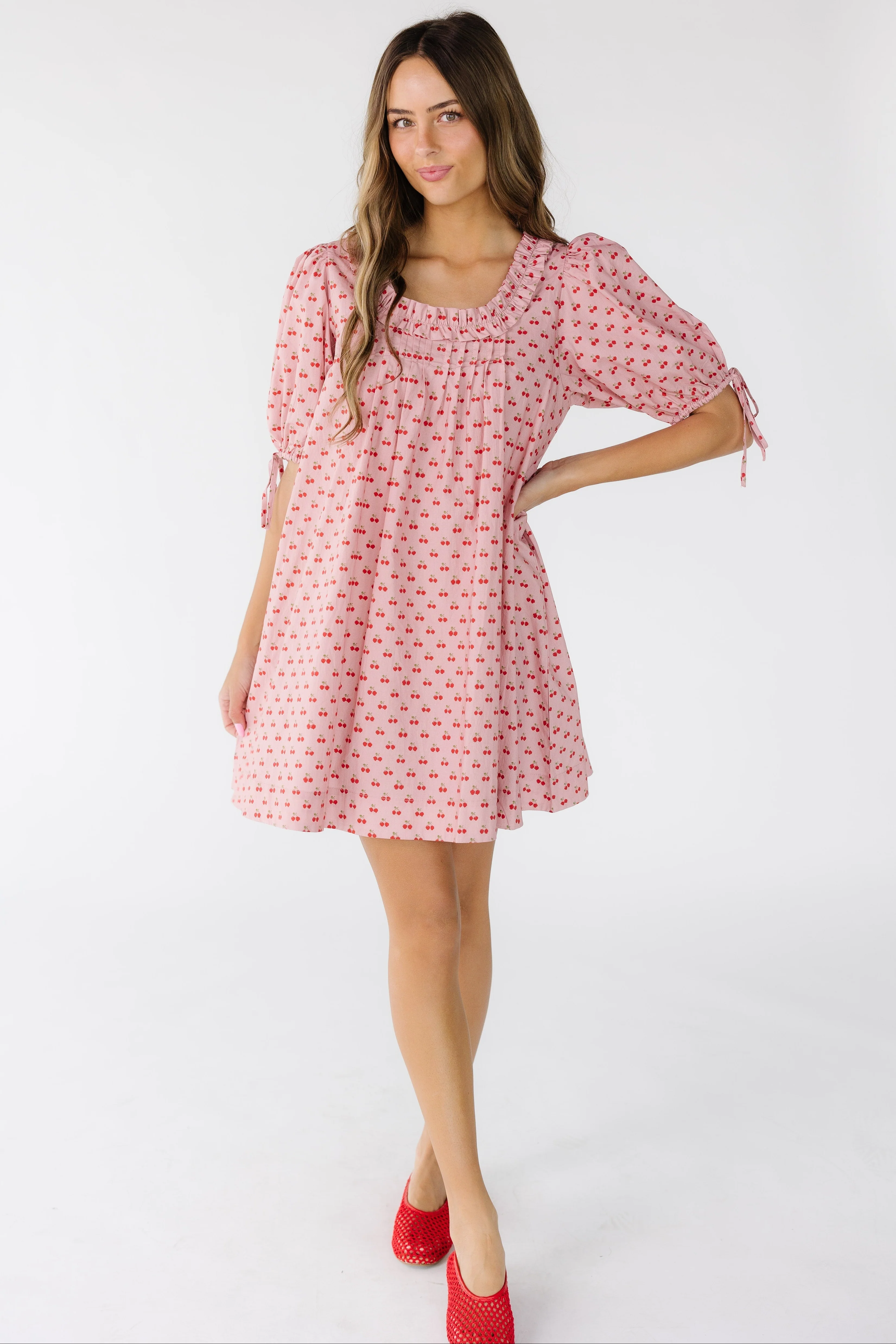 Brass & Roe Nina Cherry Knee Dress