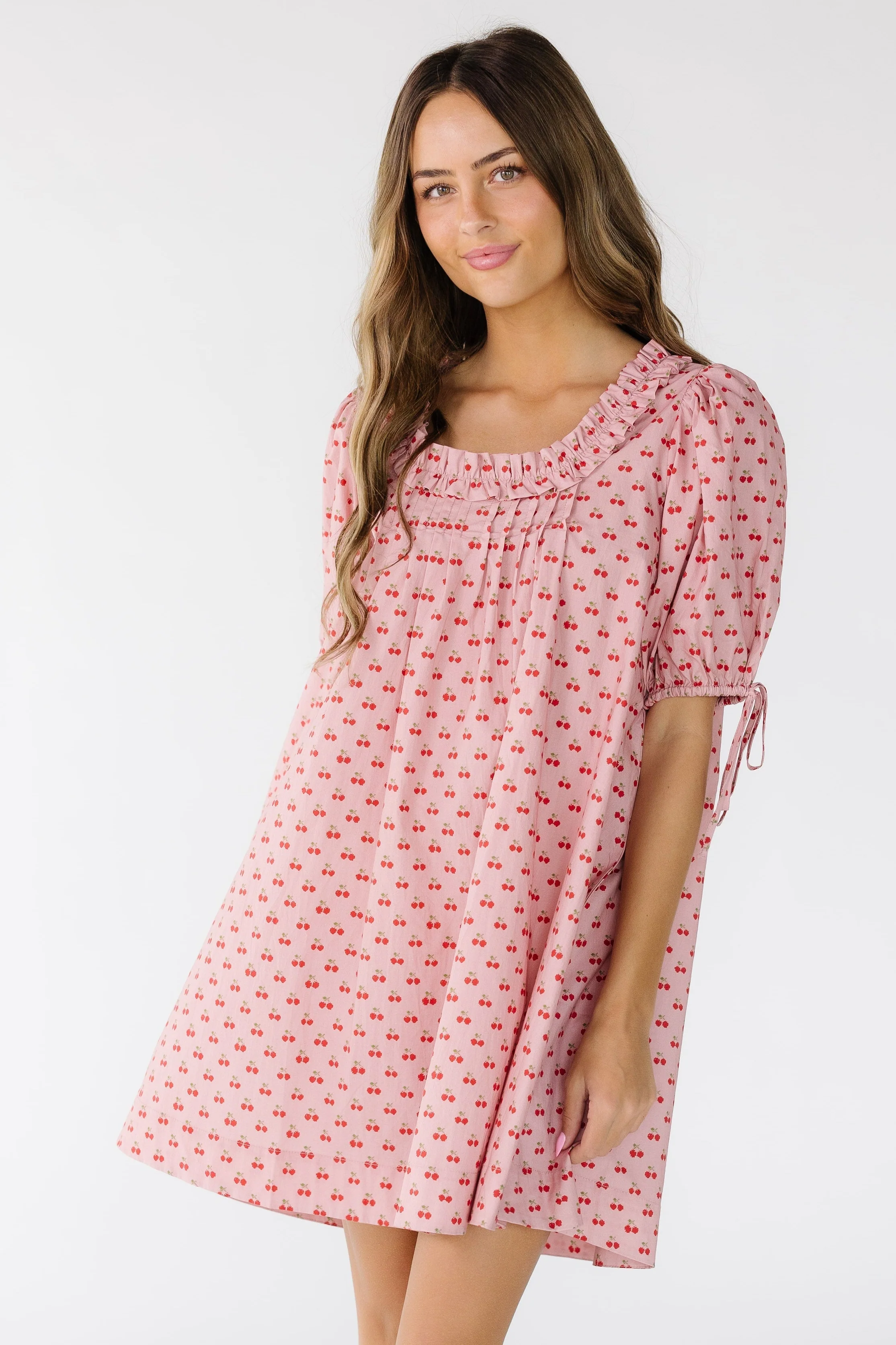 Brass & Roe Nina Cherry Knee Dress - Image 3