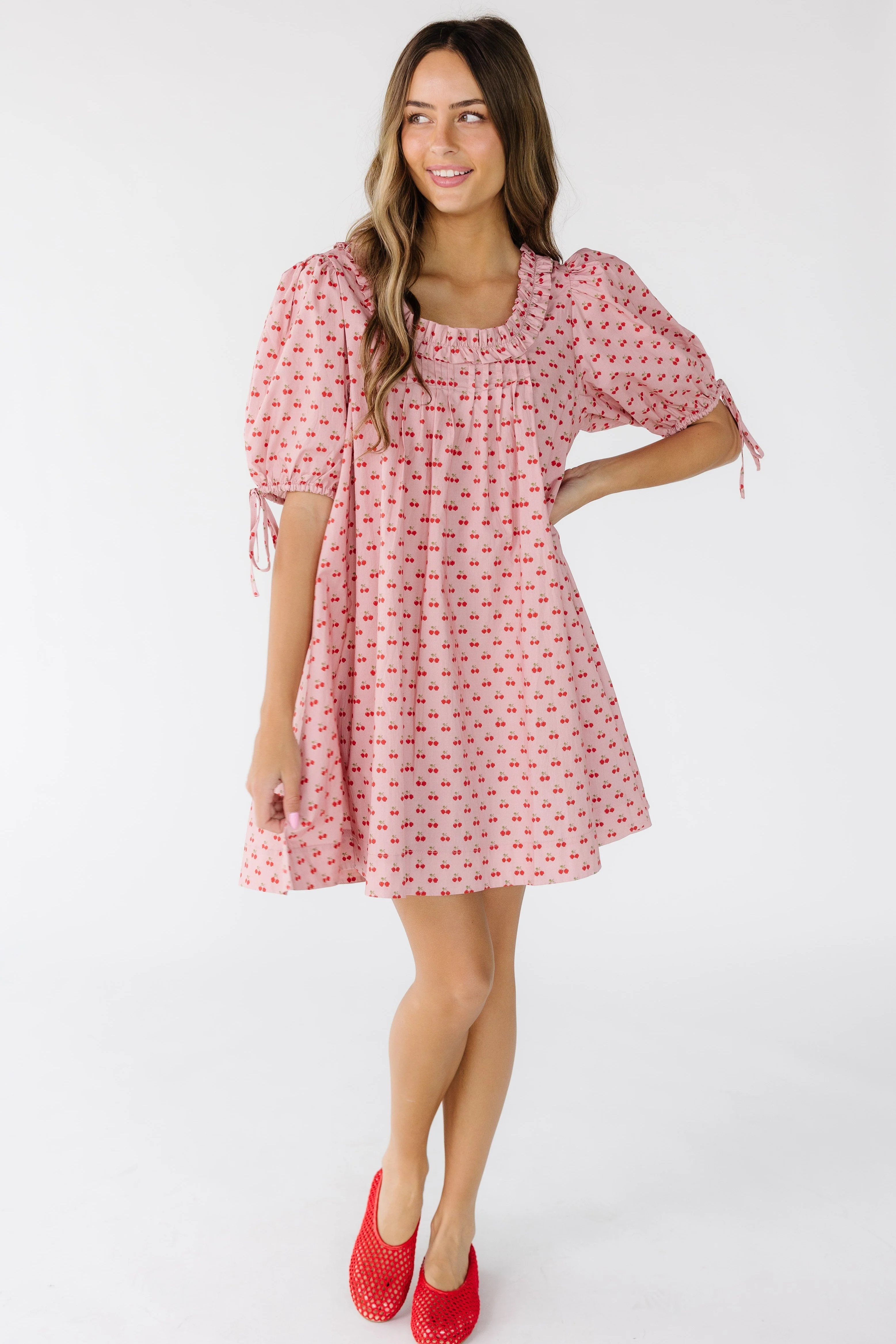 Brass & Roe Nina Cherry Knee Dress - Image 5