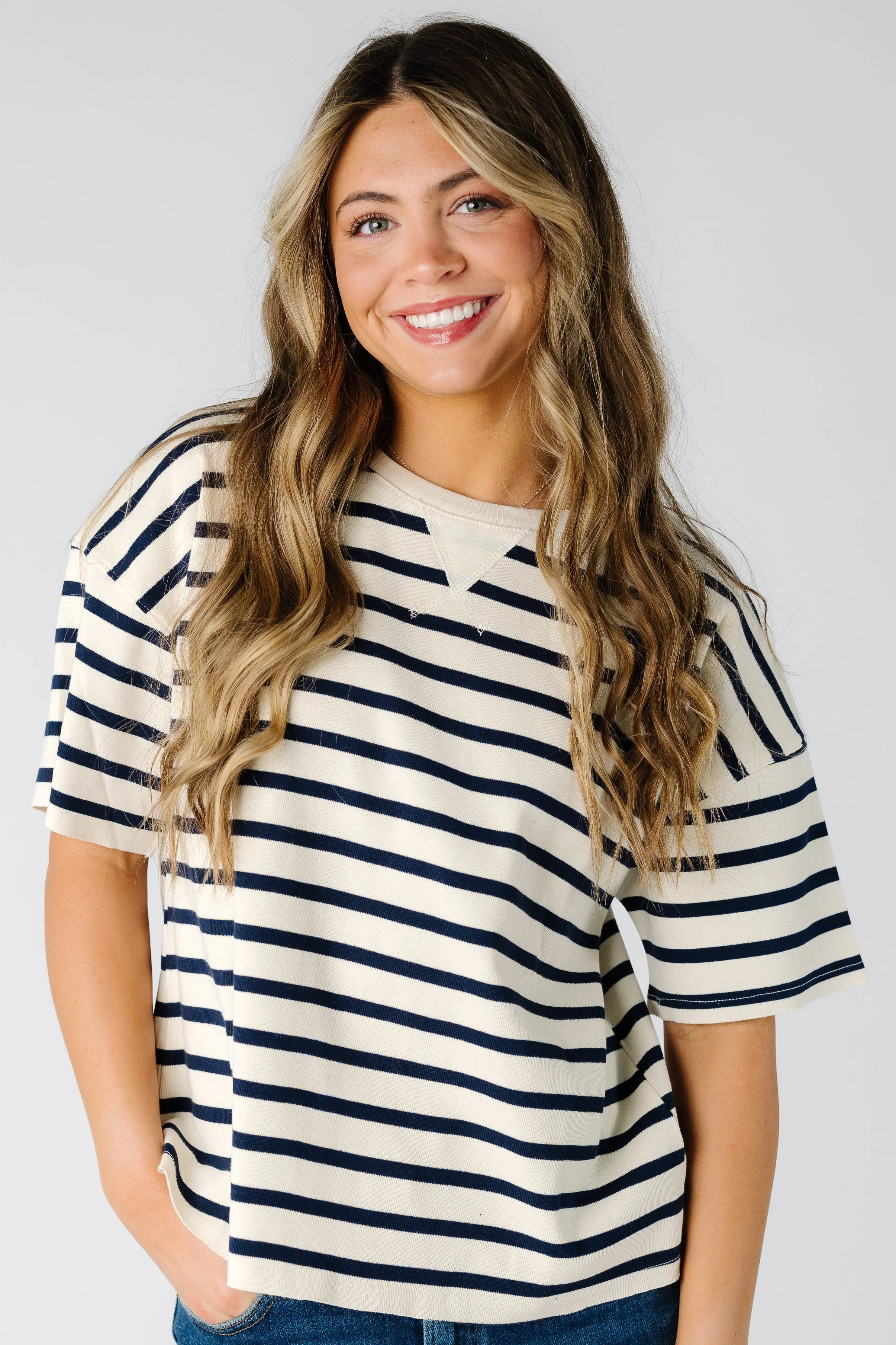 Brass & Roe Steph Stripe Tee