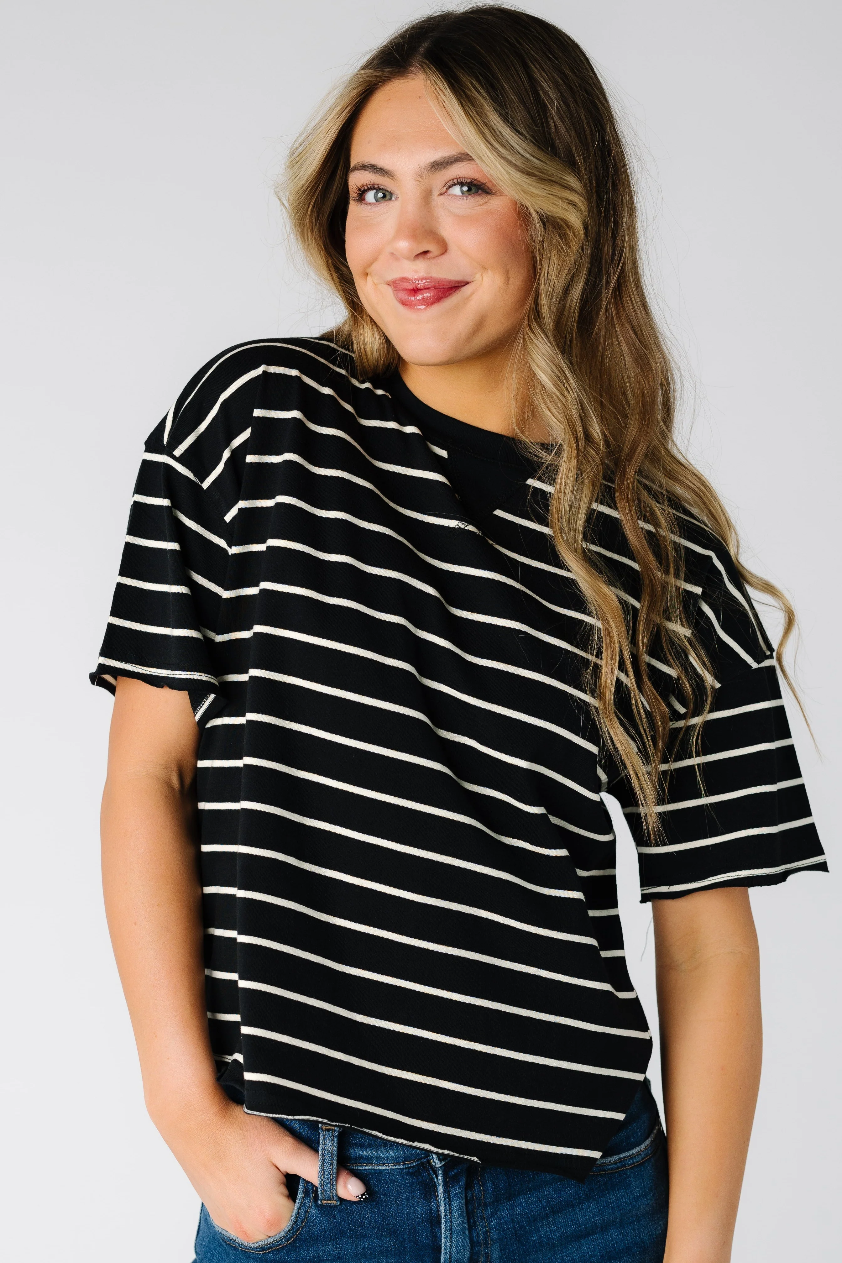 Brass & Roe Steph Stripe Tee - Image 3