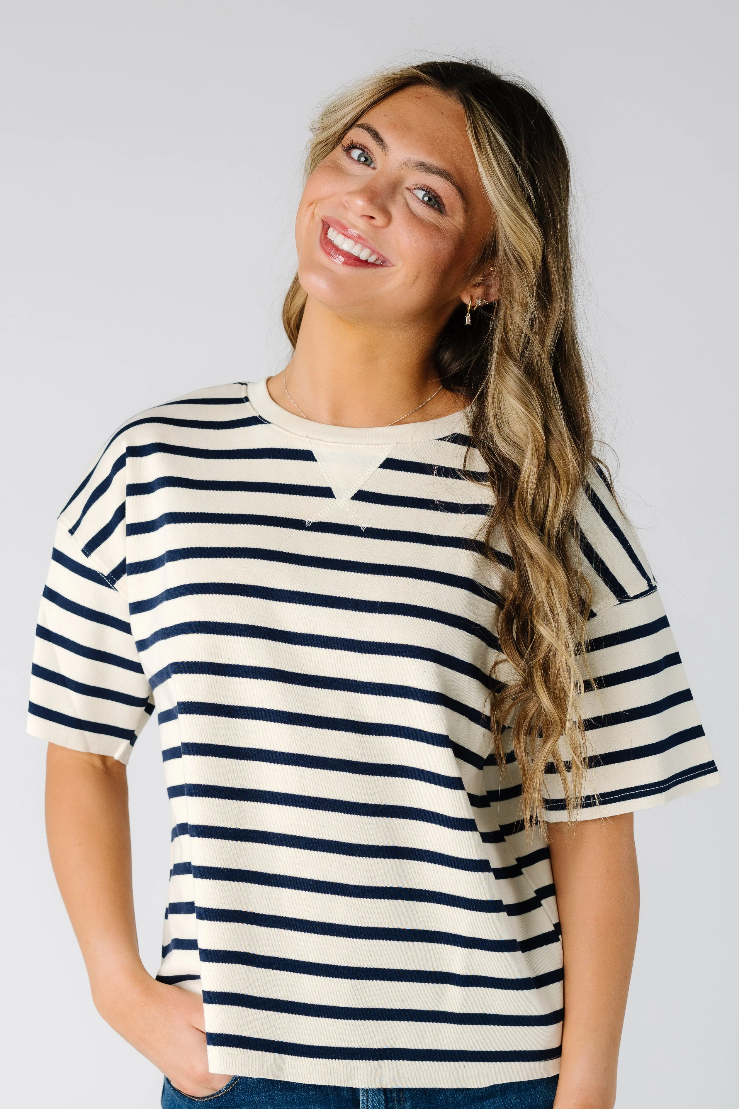 Brass & Roe Steph Stripe Tee - Image 5