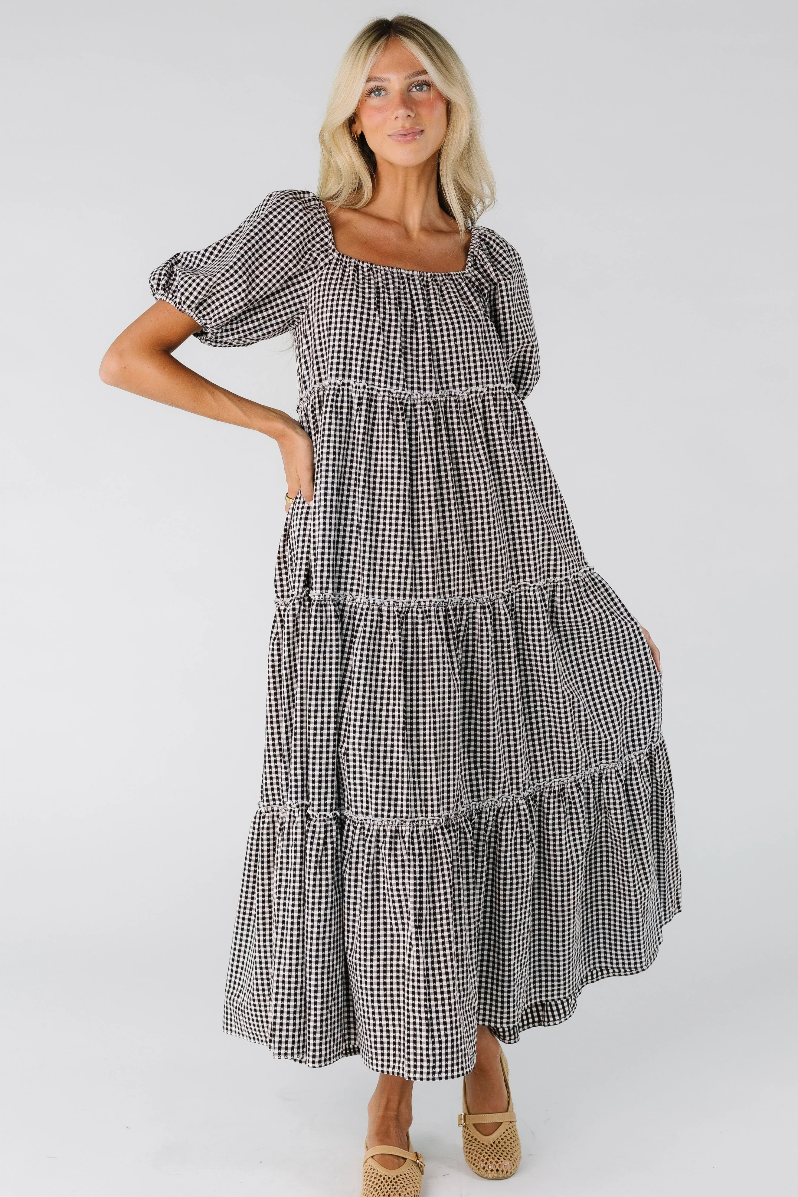Brass & Roe The Charity Tiered Midi Dress - Image 8