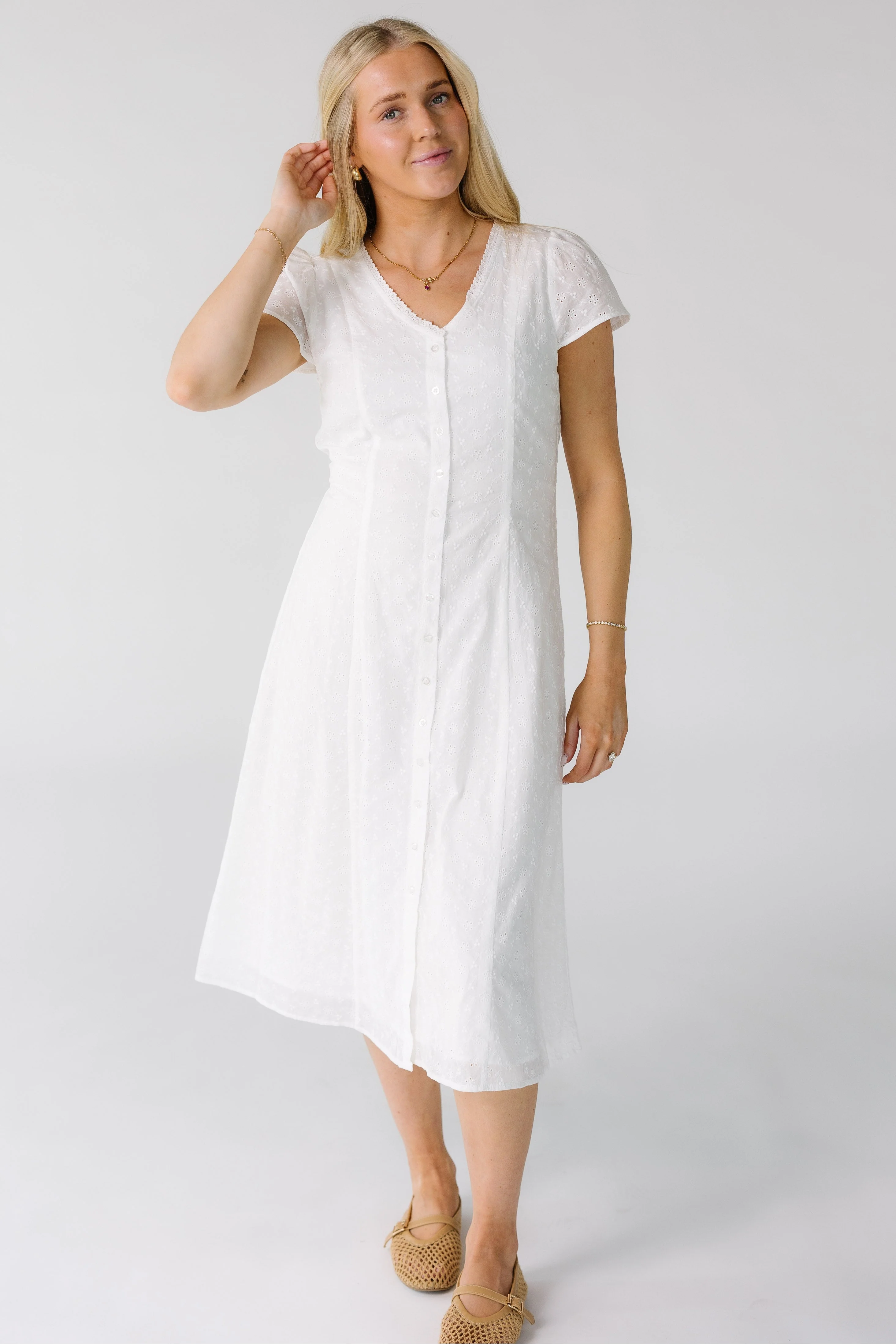 Brass & Roe Willow Eyelet Dress - Image 8