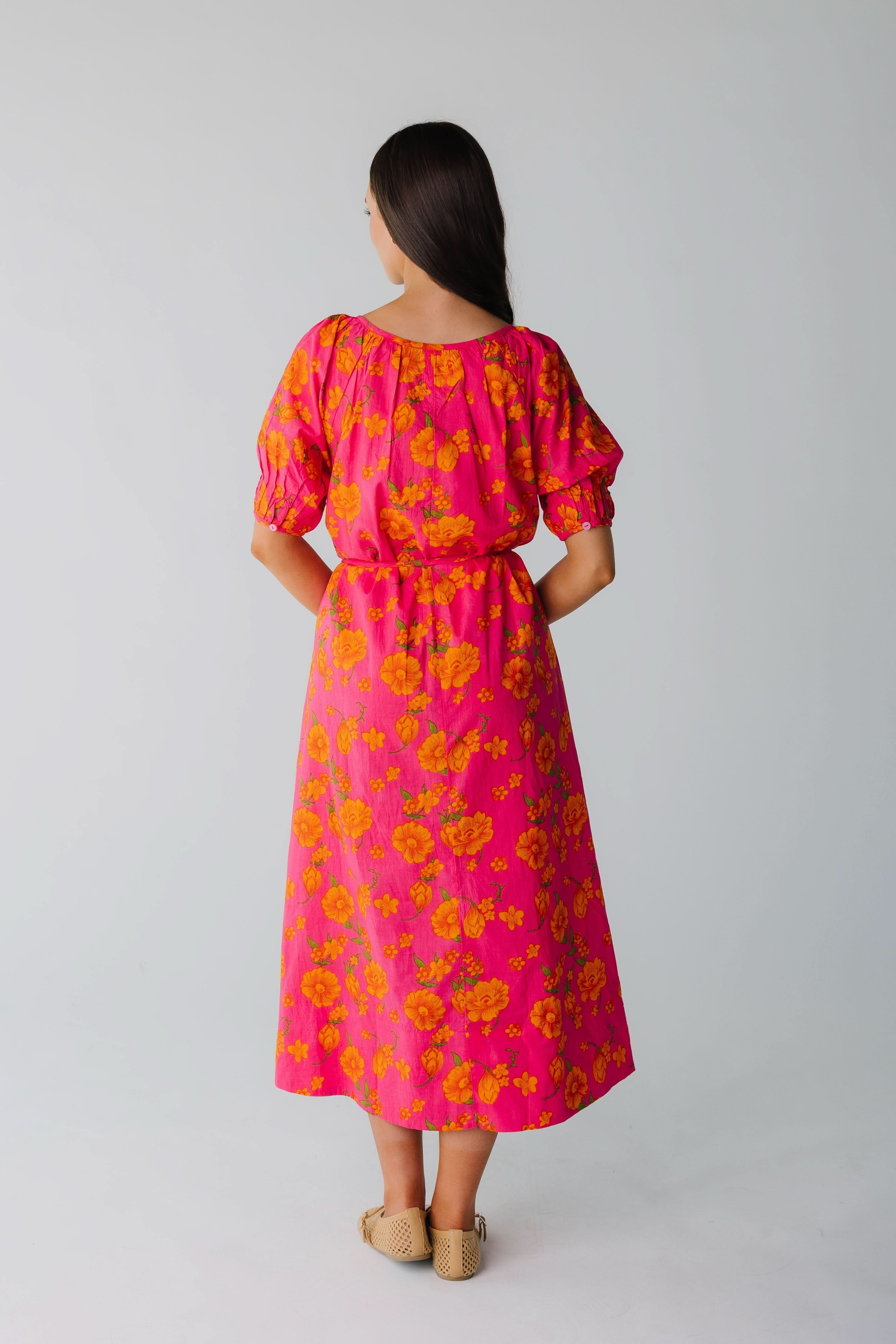 Citrus Button Down Midi Dress - Image 8