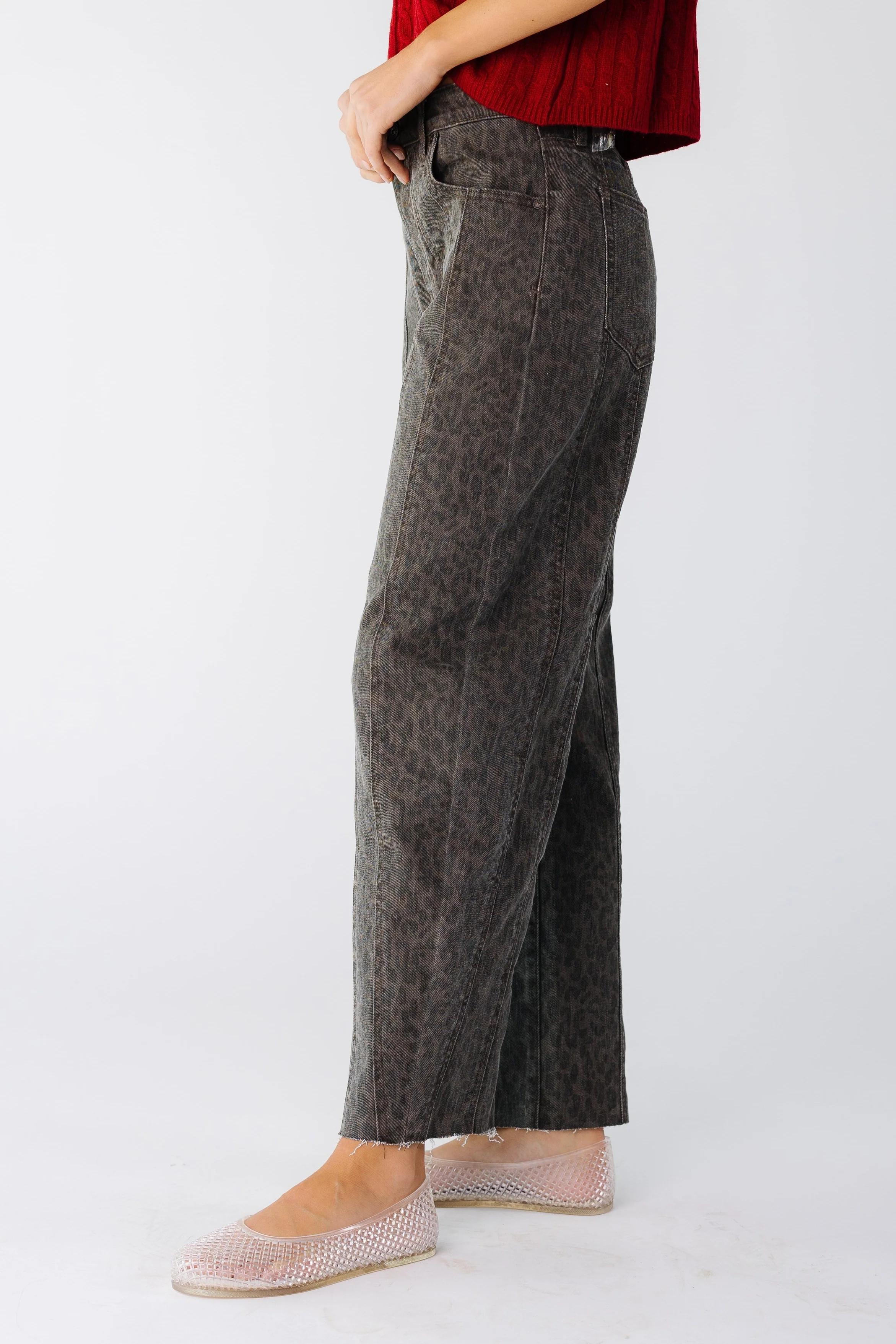 Cheetah Barrel Jean - Image 3