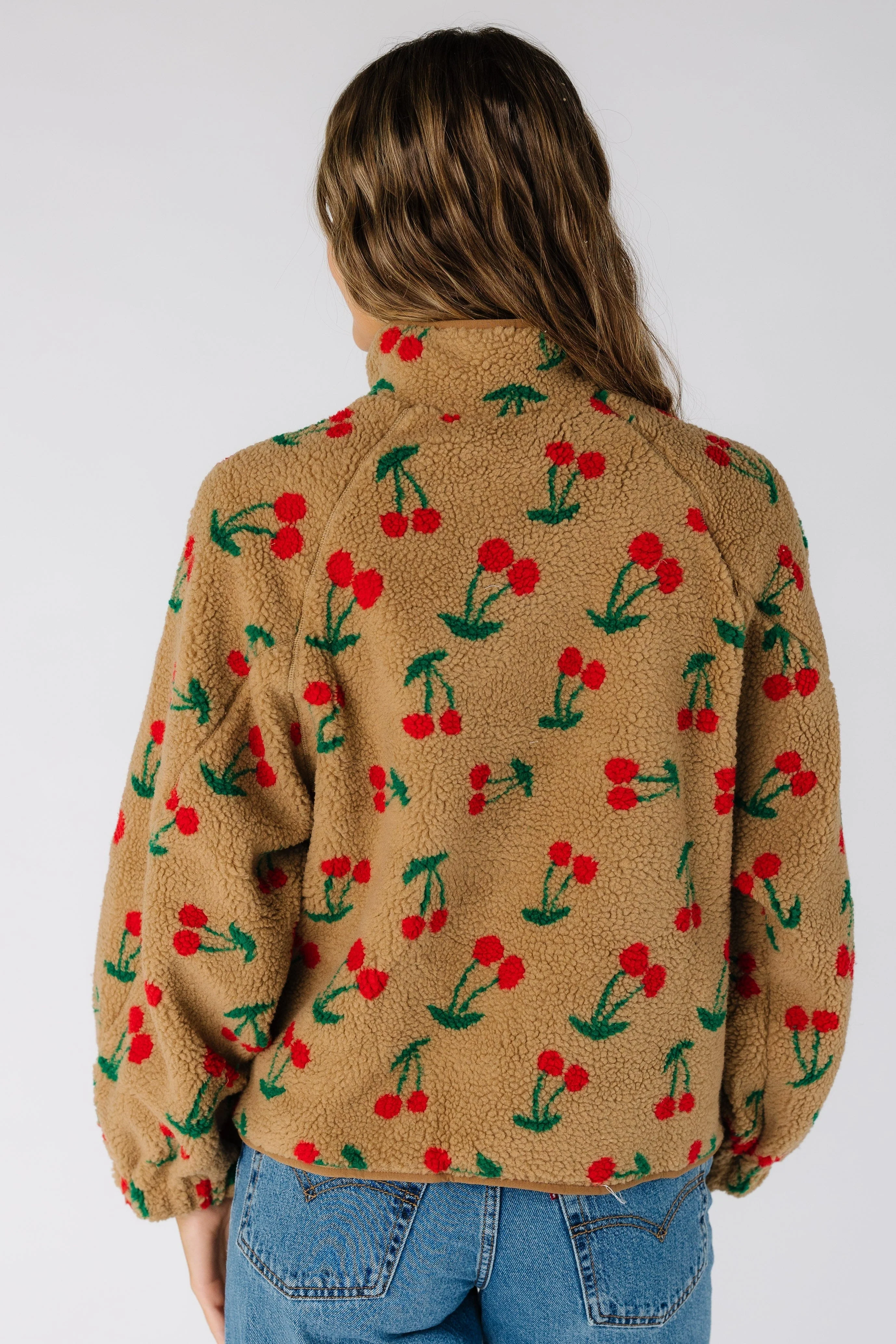 Choco Cherry Sherpa Jacket - Image 4