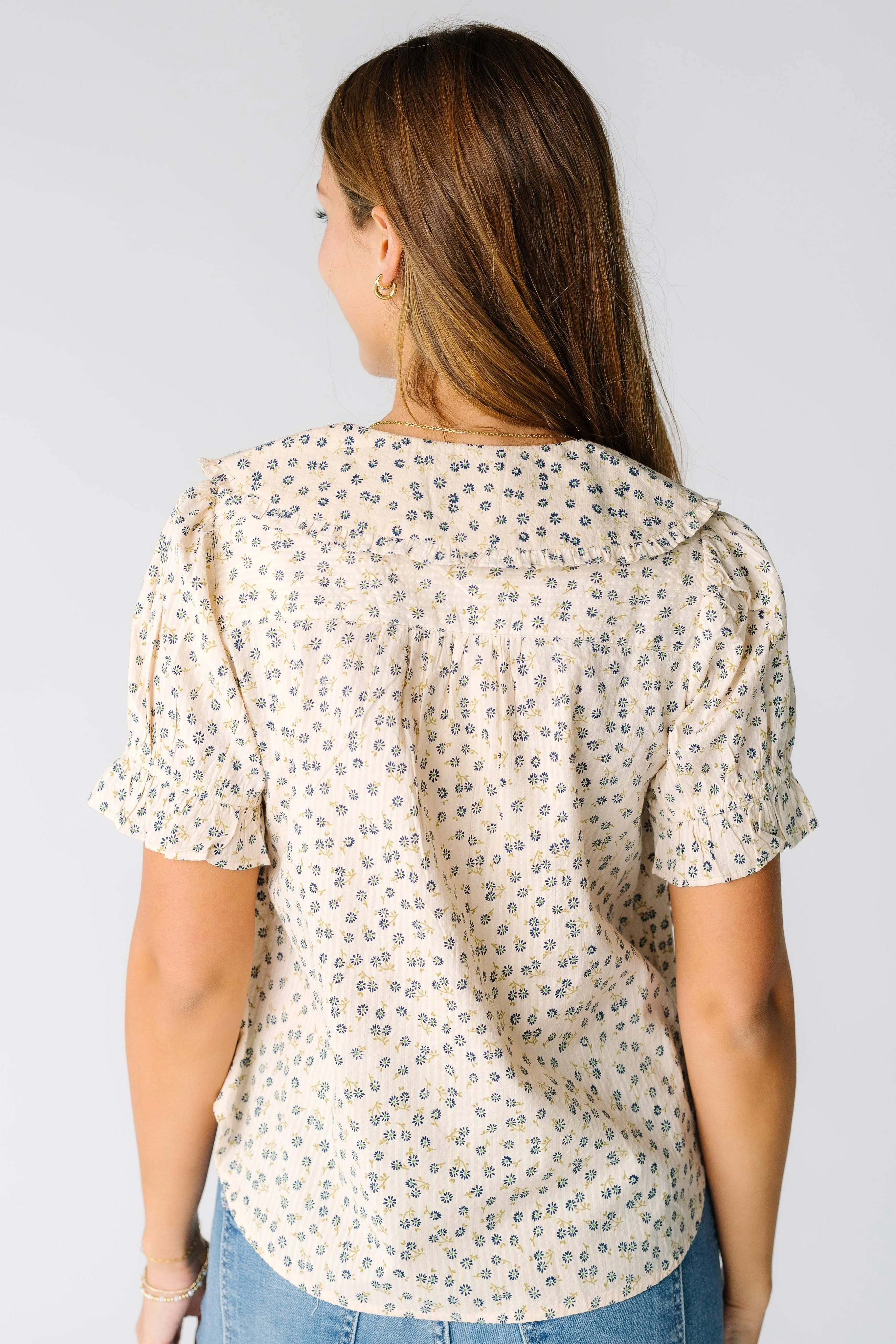 Citrus Ellie Collar Print Blouse - Image 5