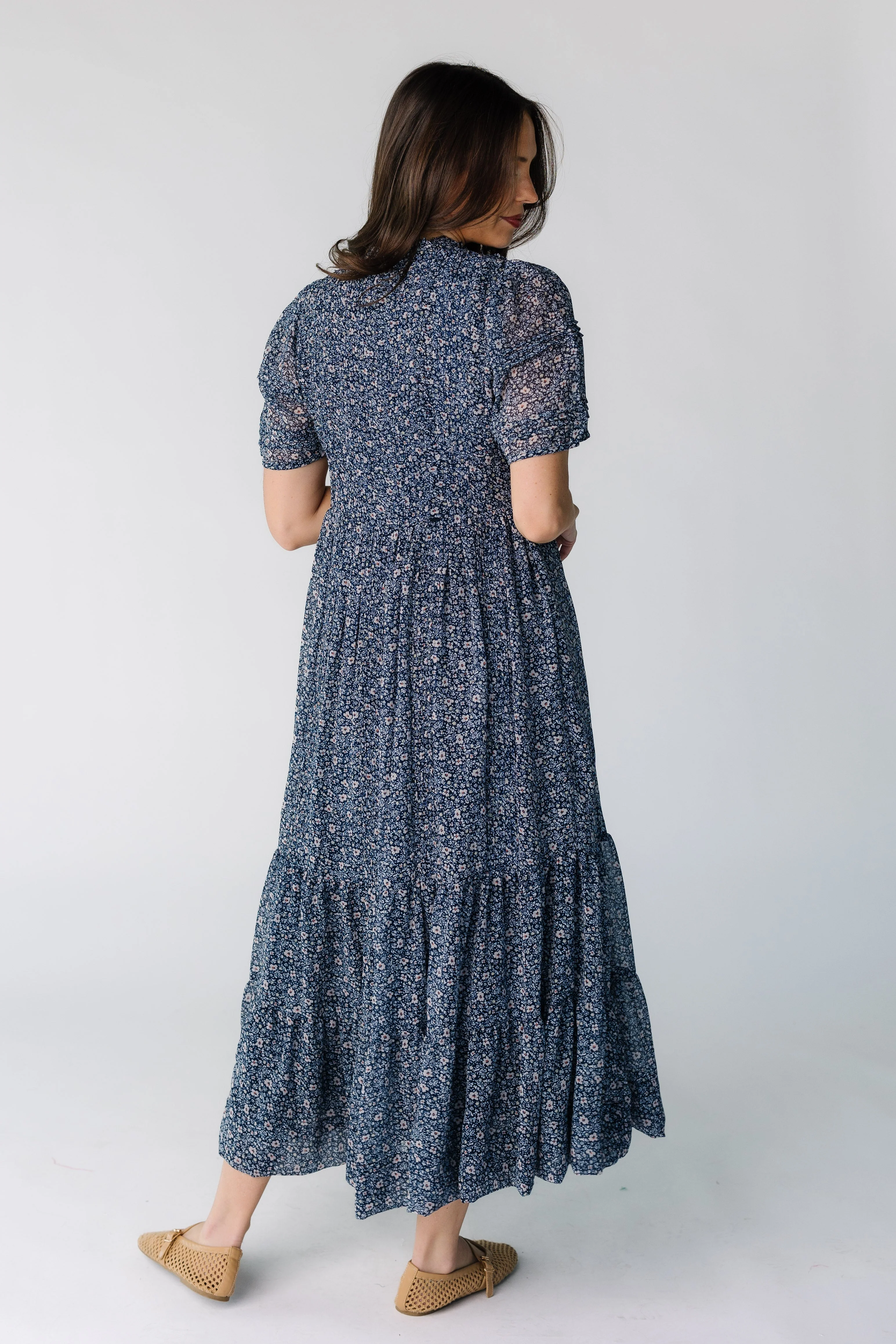 Citrus Flower Fields Chiffon Dress - Image 5