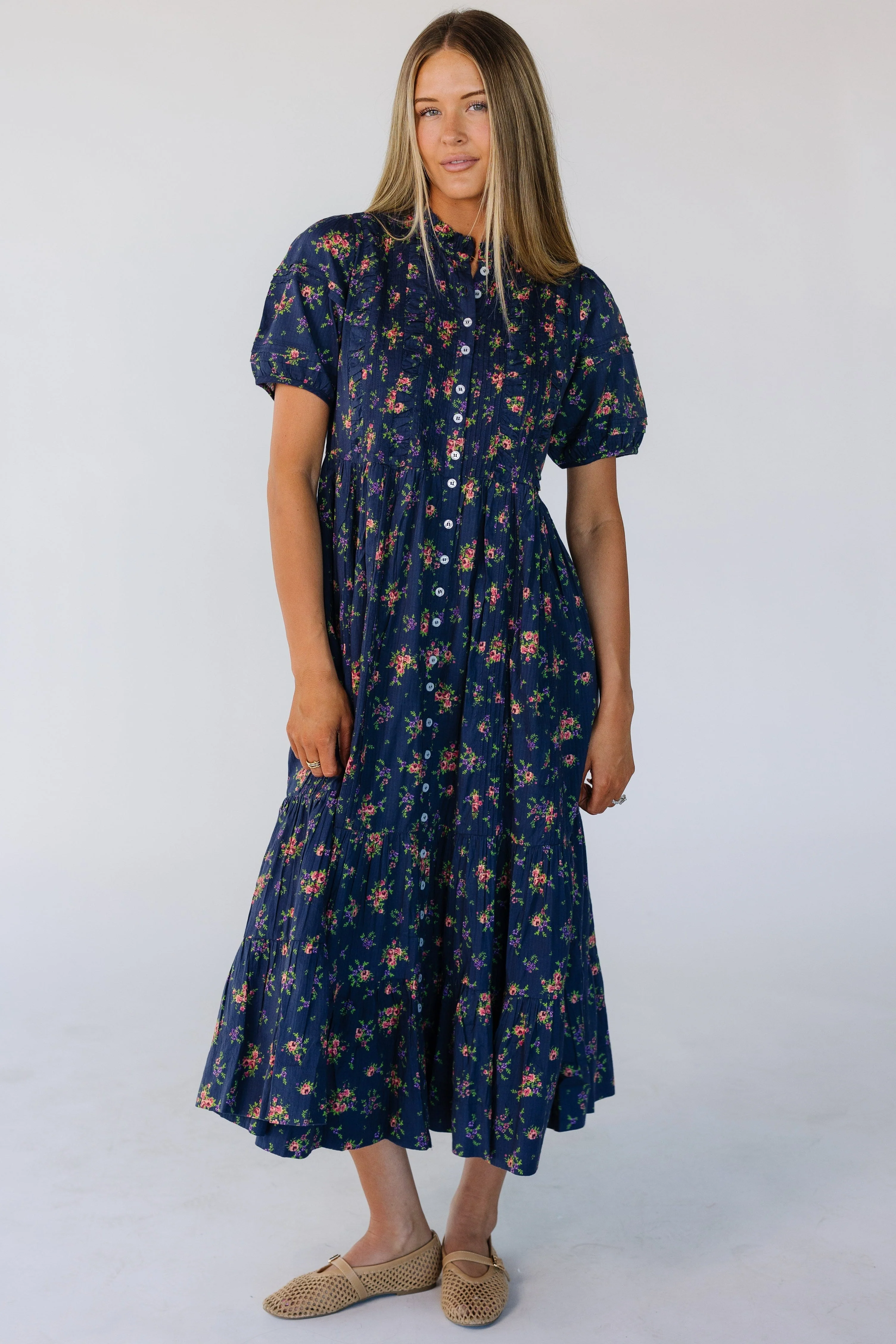 Citrus Flower Fields Spring Dress - Image 3