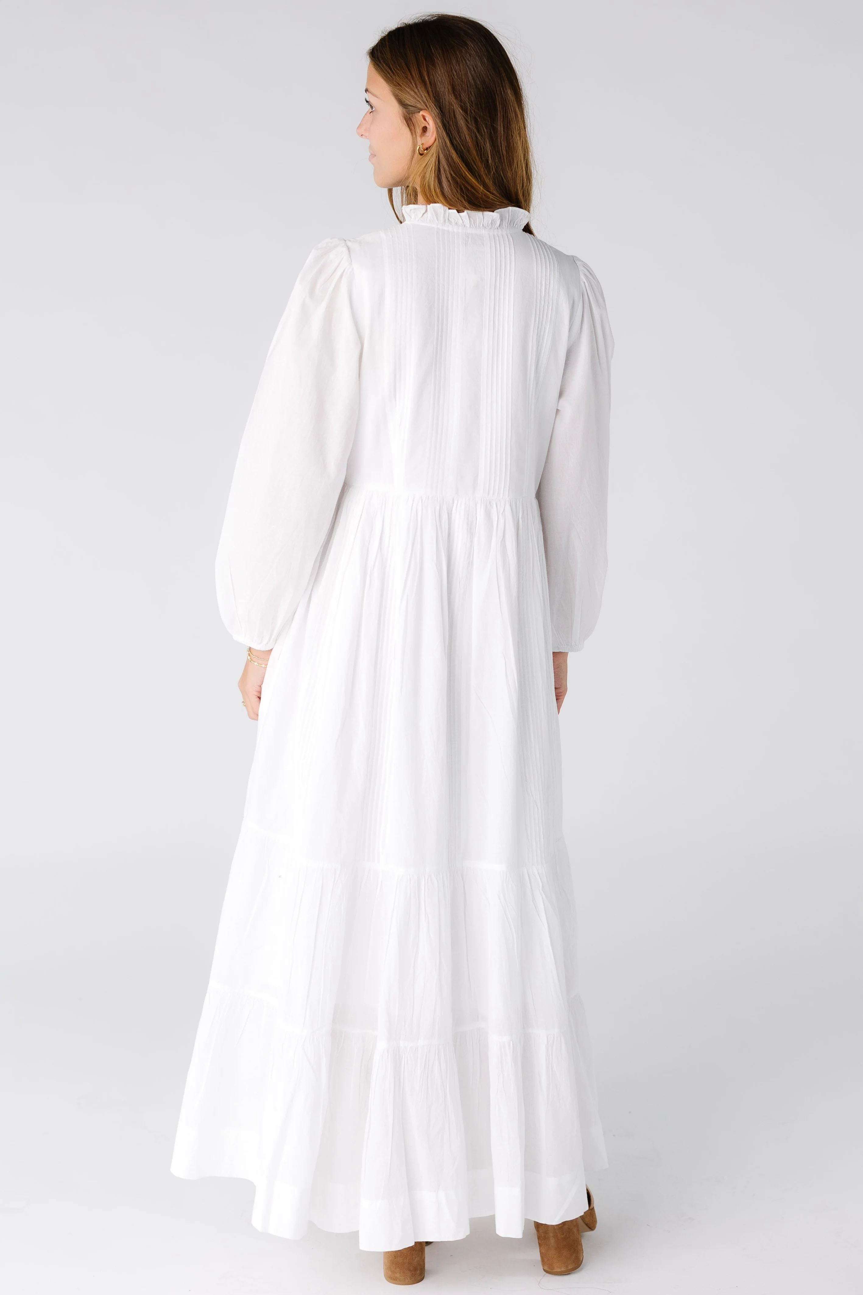 Citrus Flower Fields White Dress - Image 5