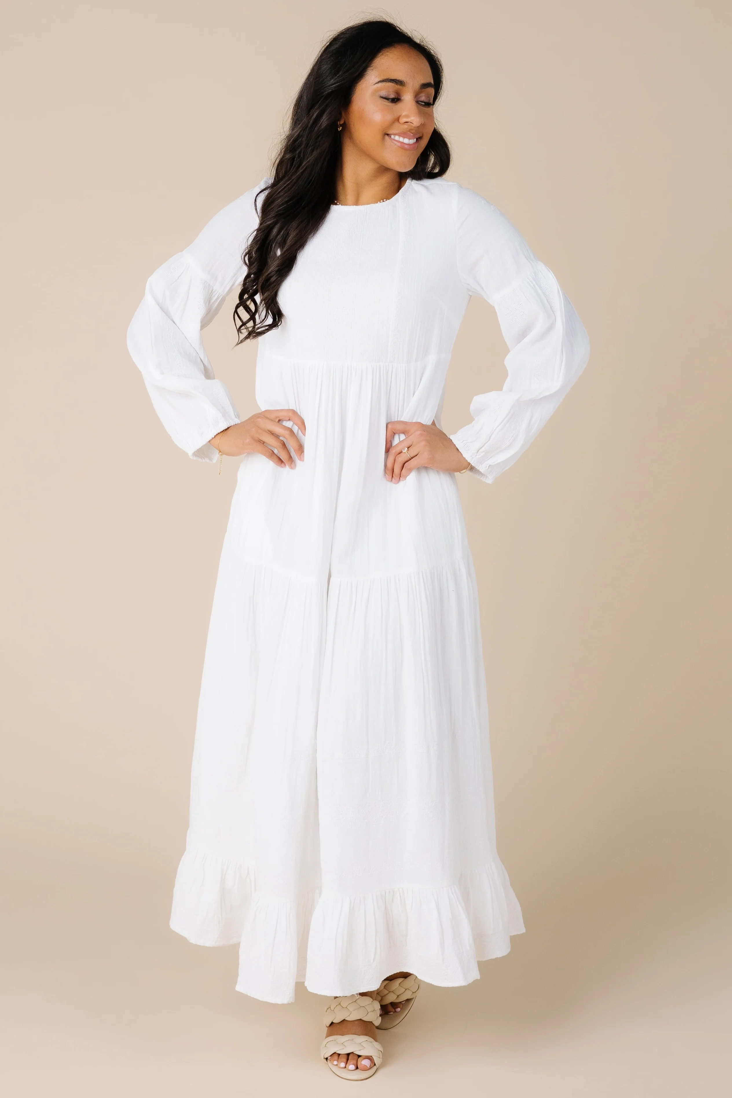 Citrus Miranda Embroidered White Dress - Image 3