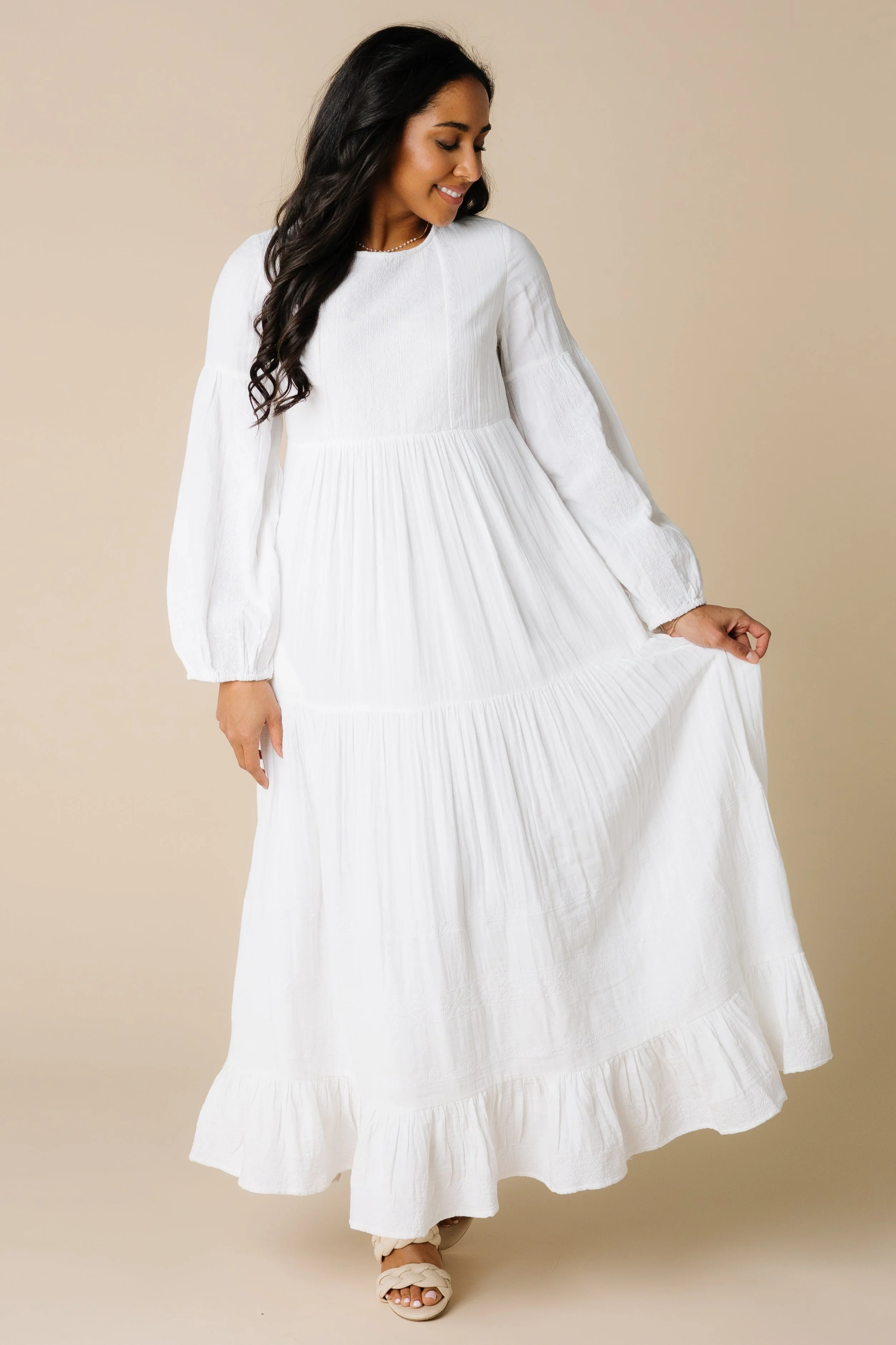 Citrus Miranda Embroidered White Dress - Image 4