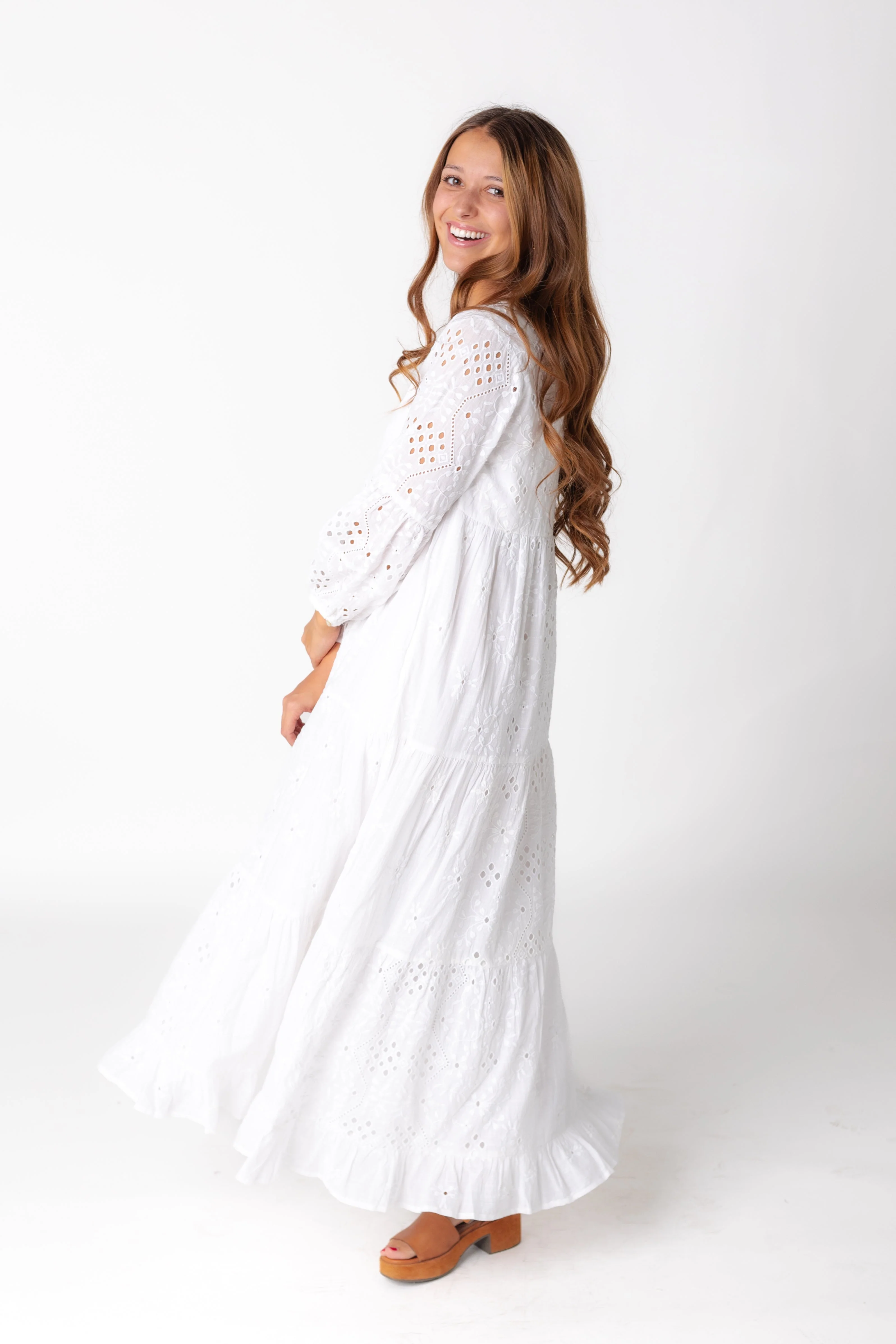 Citrus Nila Eyelet Dress - White - Image 3