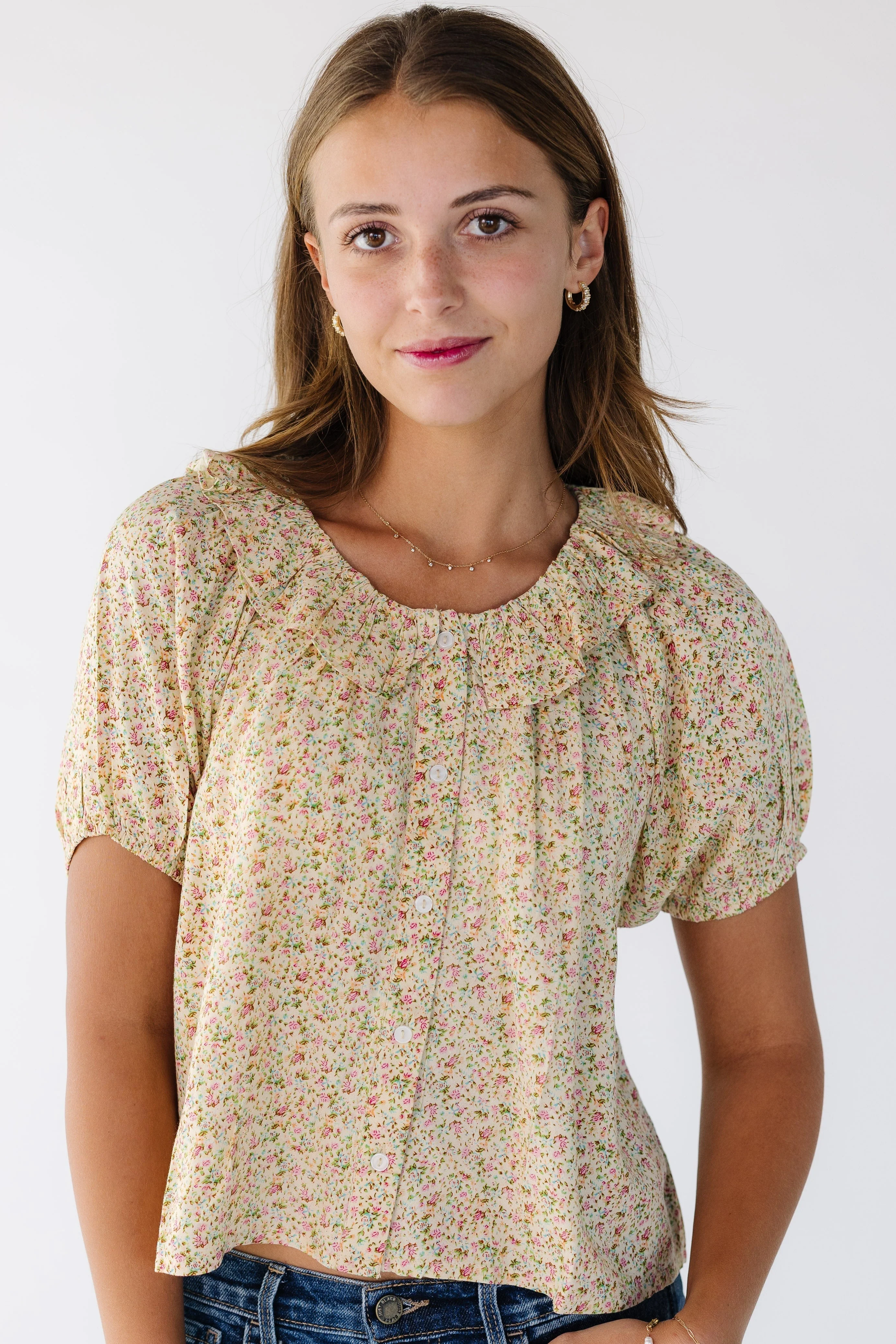 Citrus Collar Top- Spring - Image 7