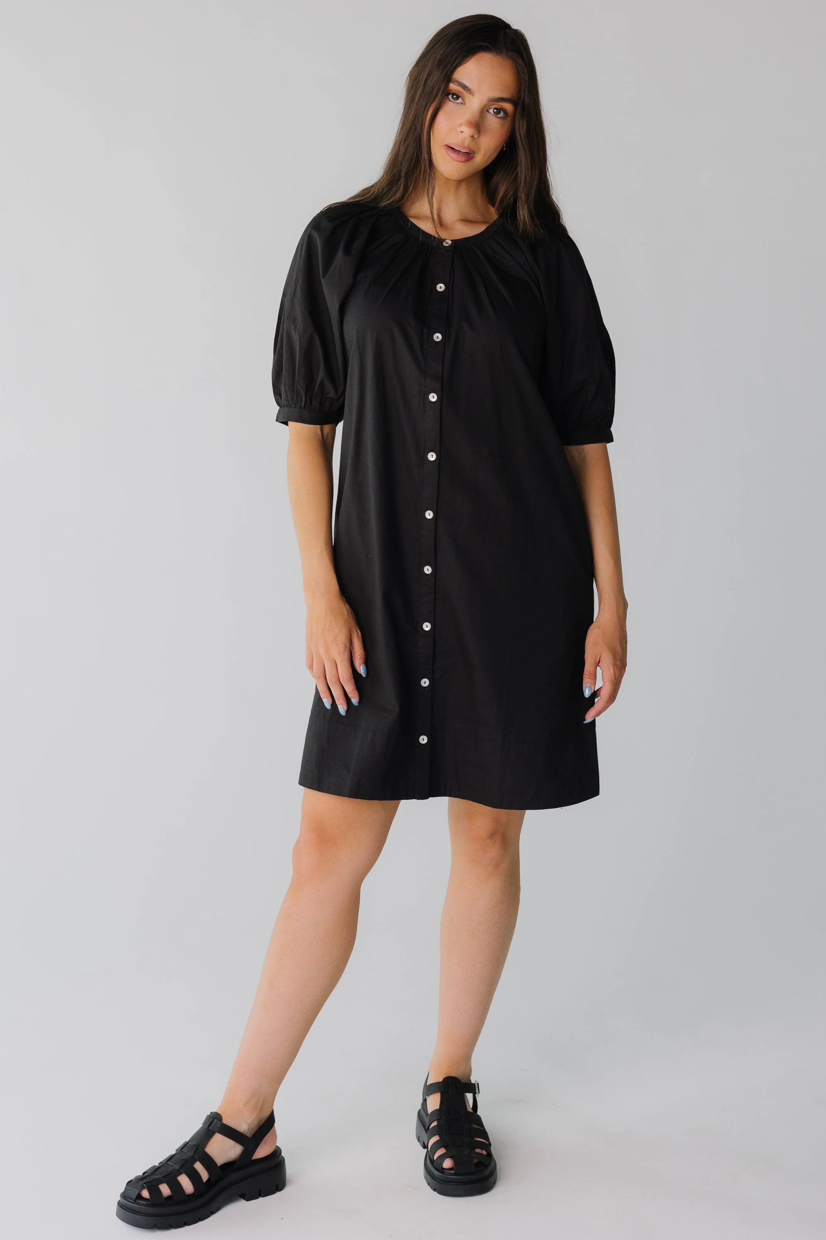 Citrus Seaside Button Down Knee Dress - Image 6