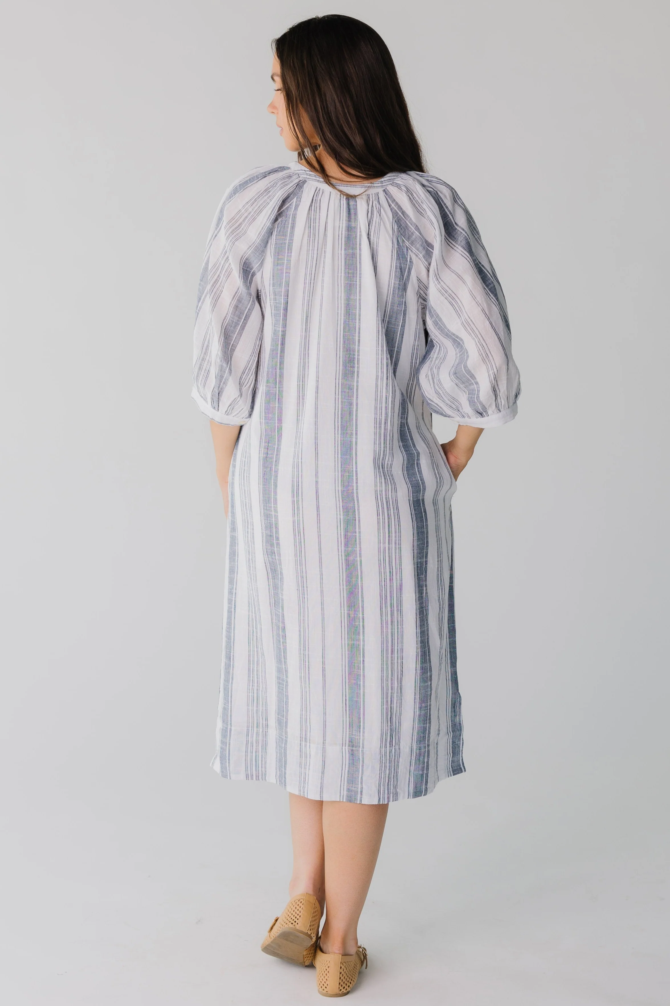 Citrus Seaside Button Down Midi Dress - Image 5