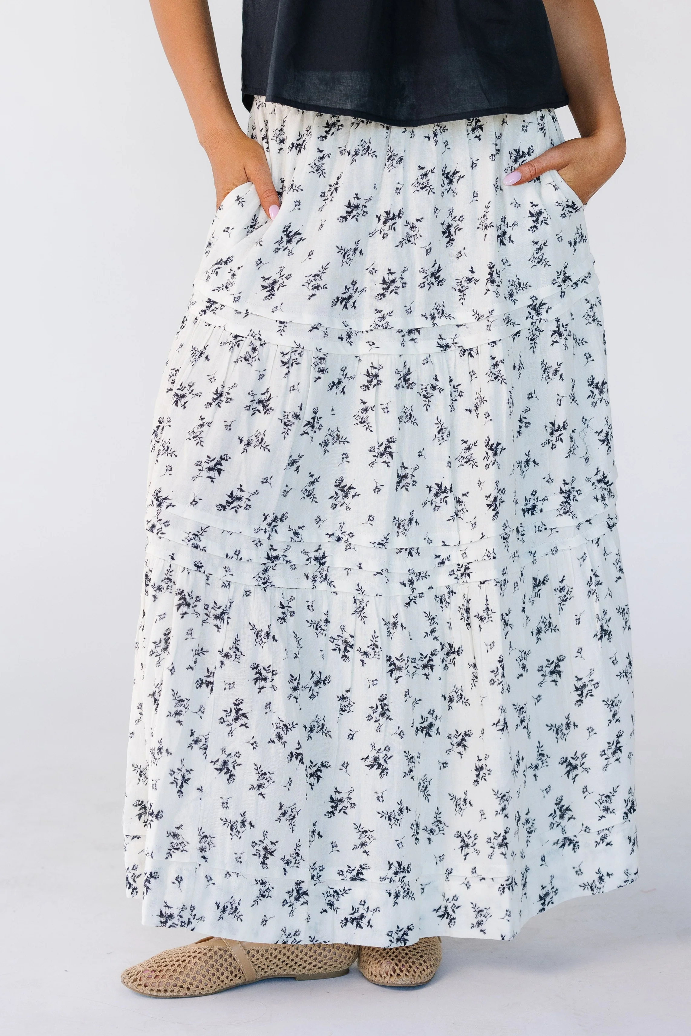 Citrus Shae Floral Print Skirt