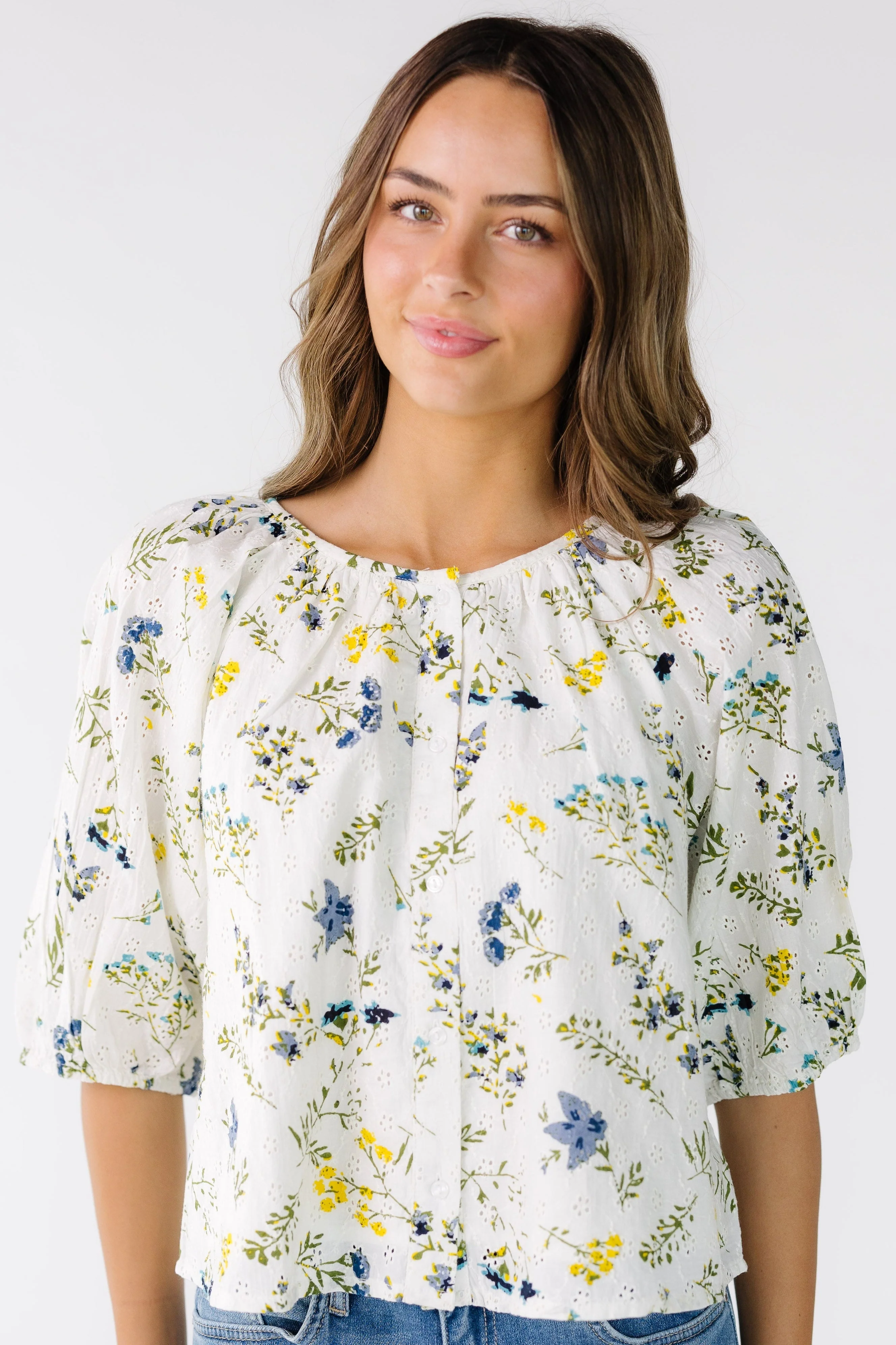 Citrus The Blooming Eyelet Top