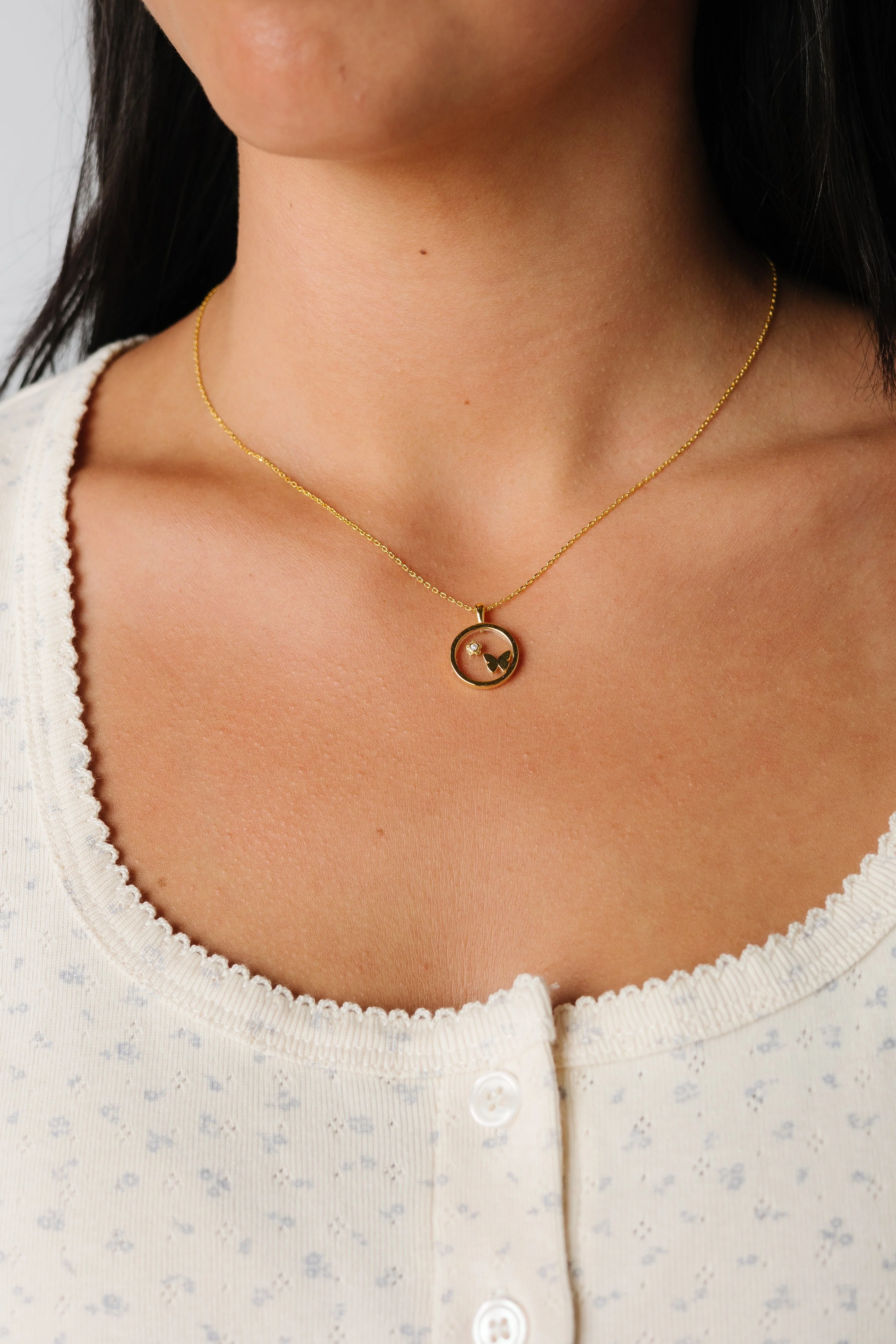 Cove Butterfly Flower Party Necklace - Image 2