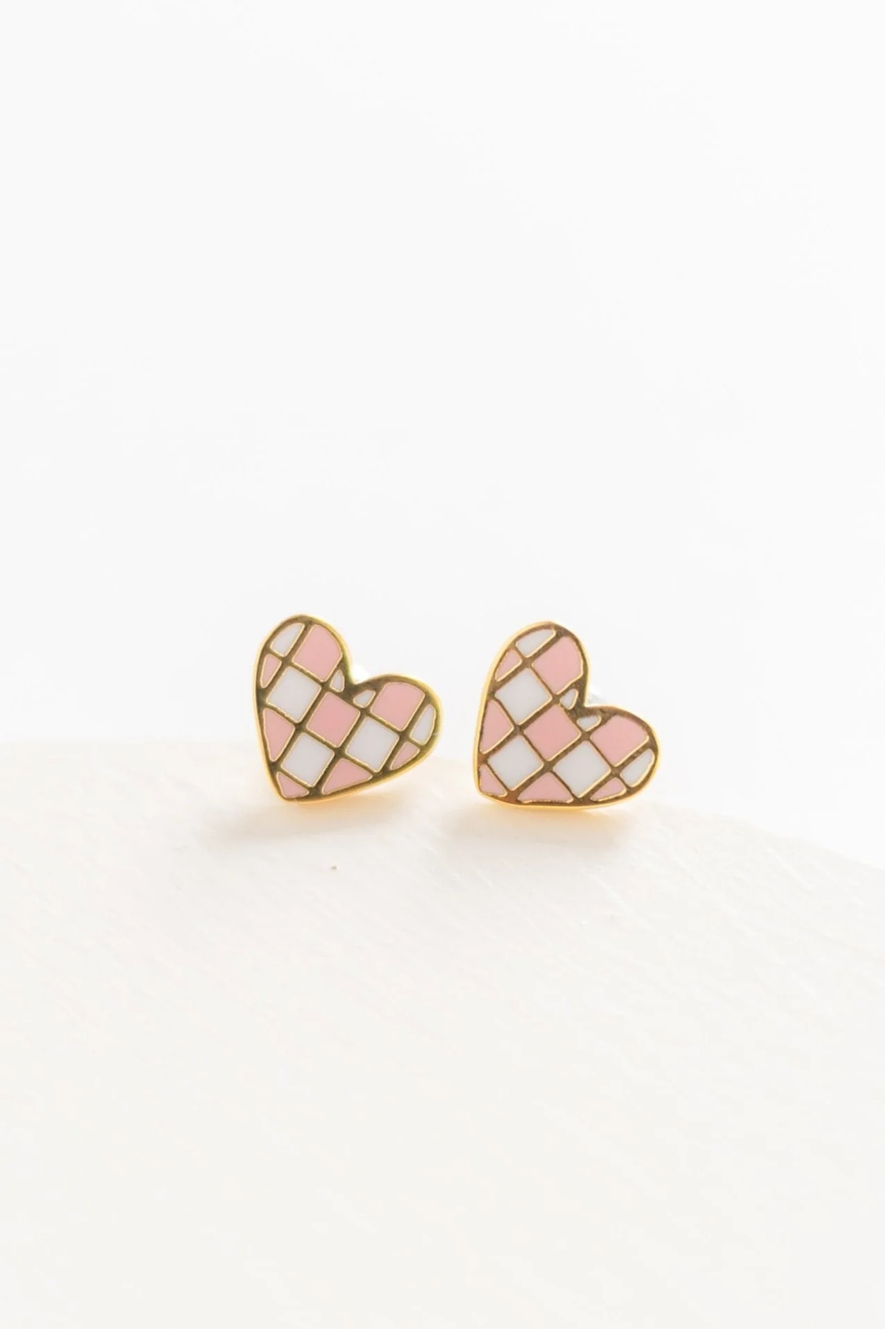 Cove Checker Heart Earring