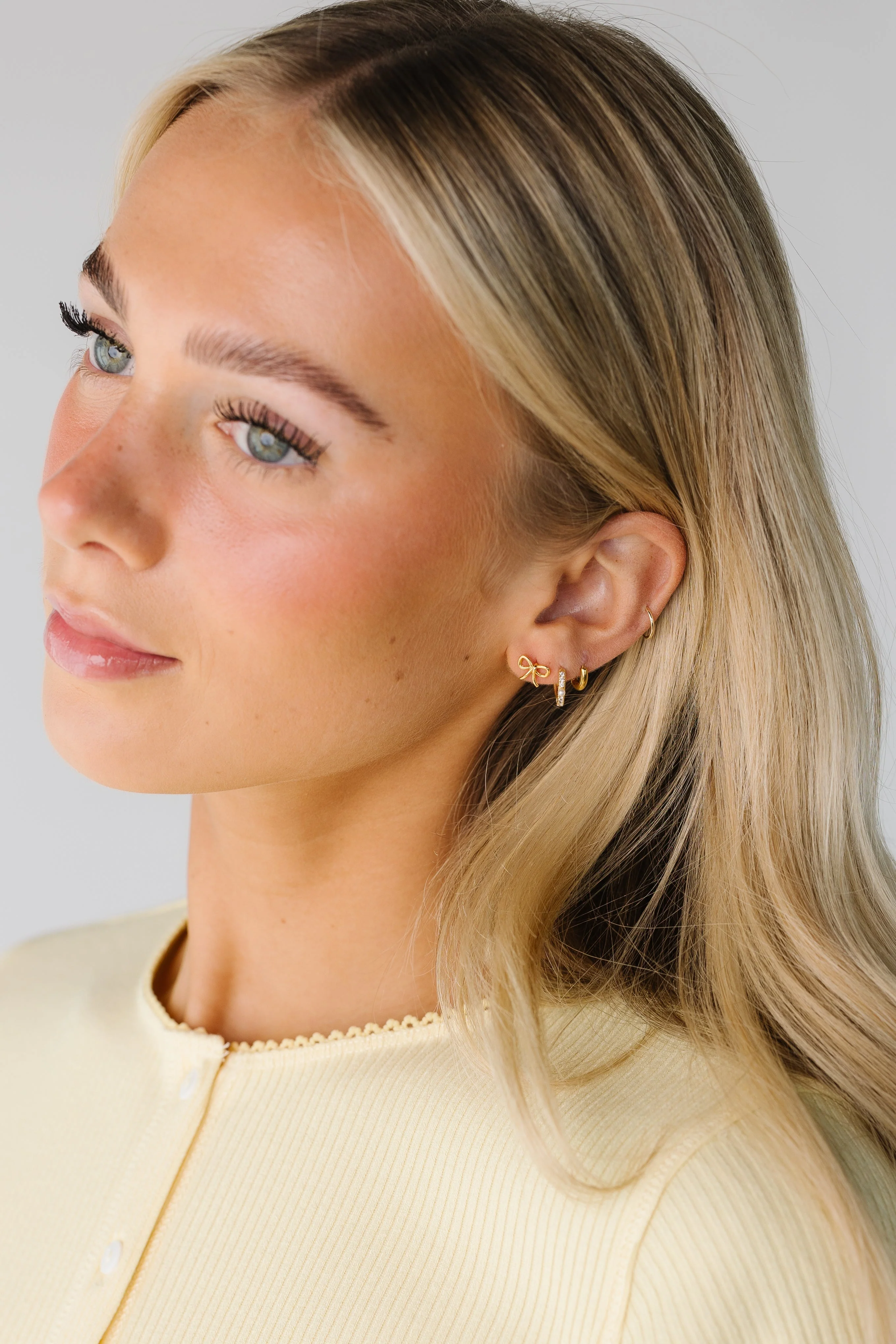 Cove Dainty Bow Stud Earrings - Image 5