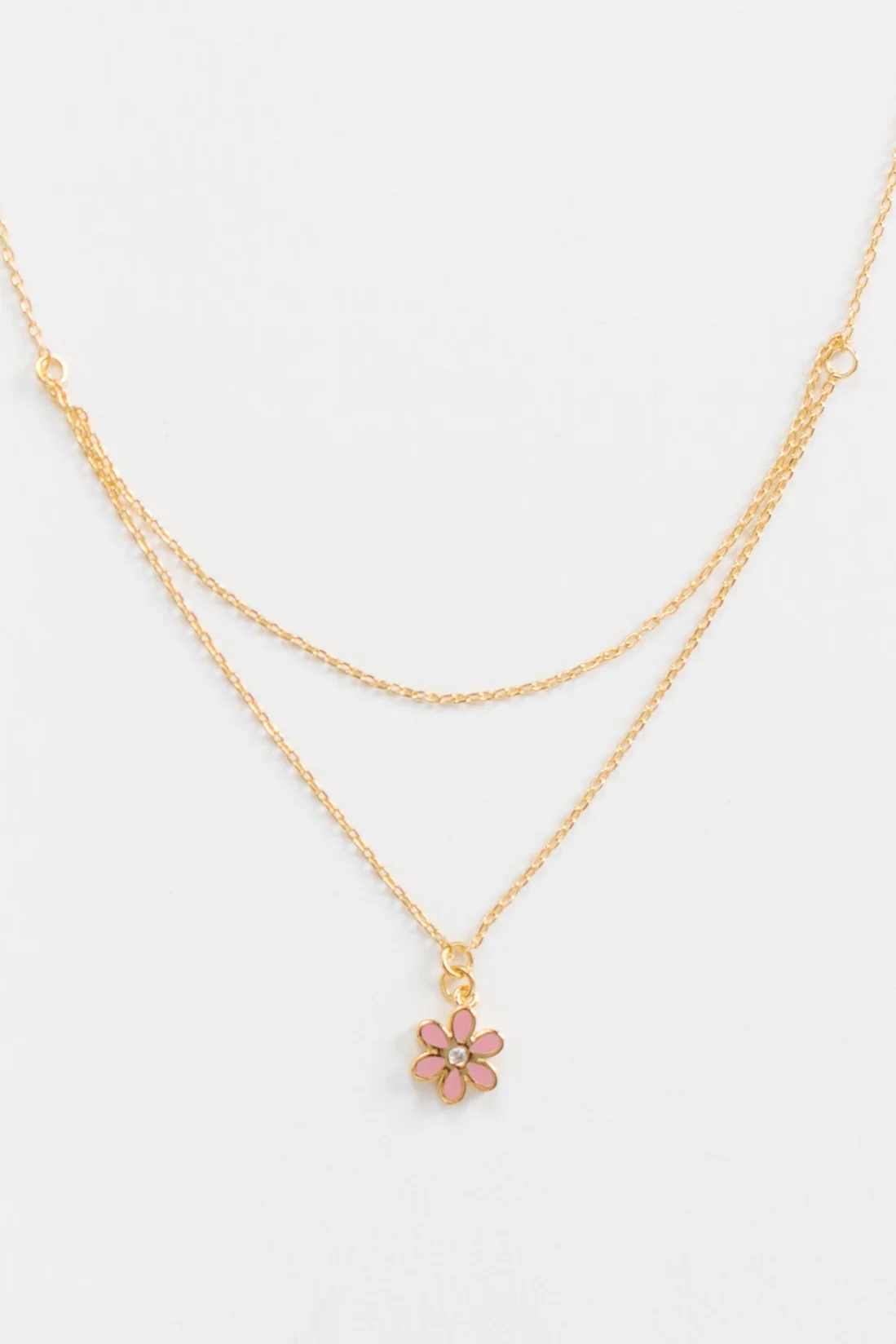 Cove Daisy Double Chain Necklace