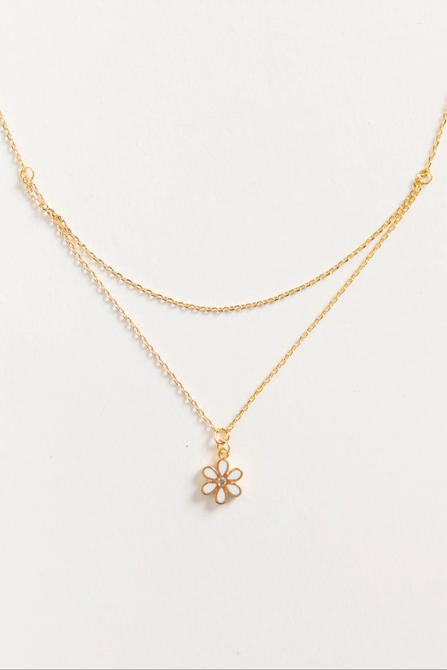 Cove Daisy Double Chain Necklace - Image 2