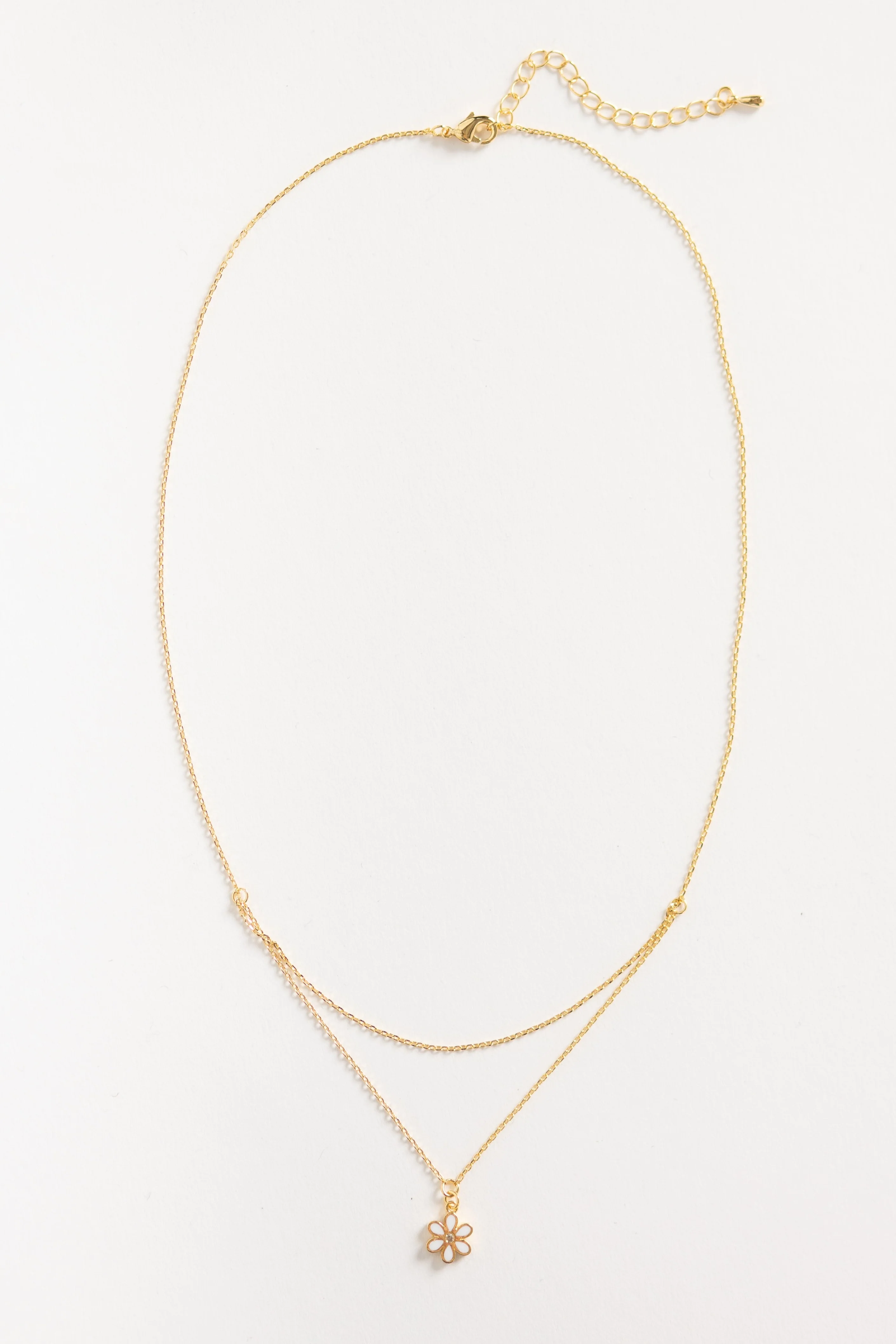 Cove Daisy Double Chain Necklace - Image 4