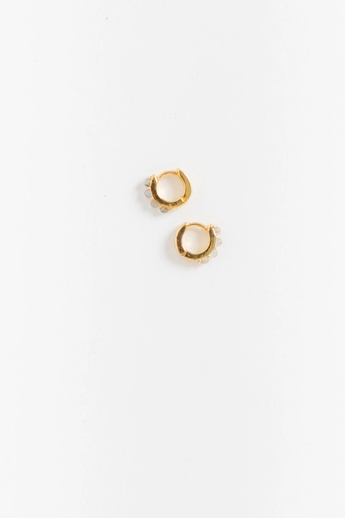 Cove Stone Huggie Earrings