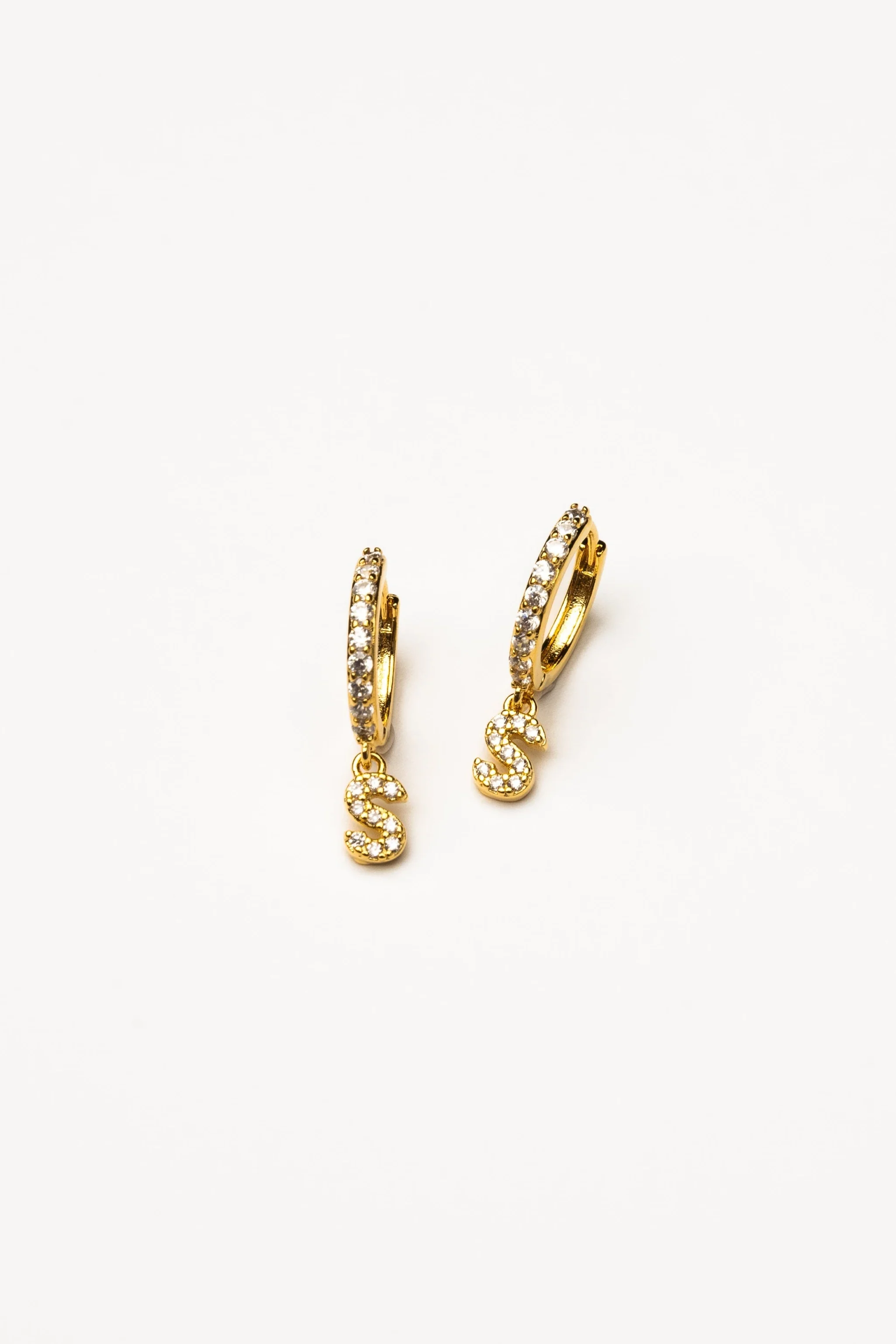 Cove Initial CZ Huggie - Image 20
