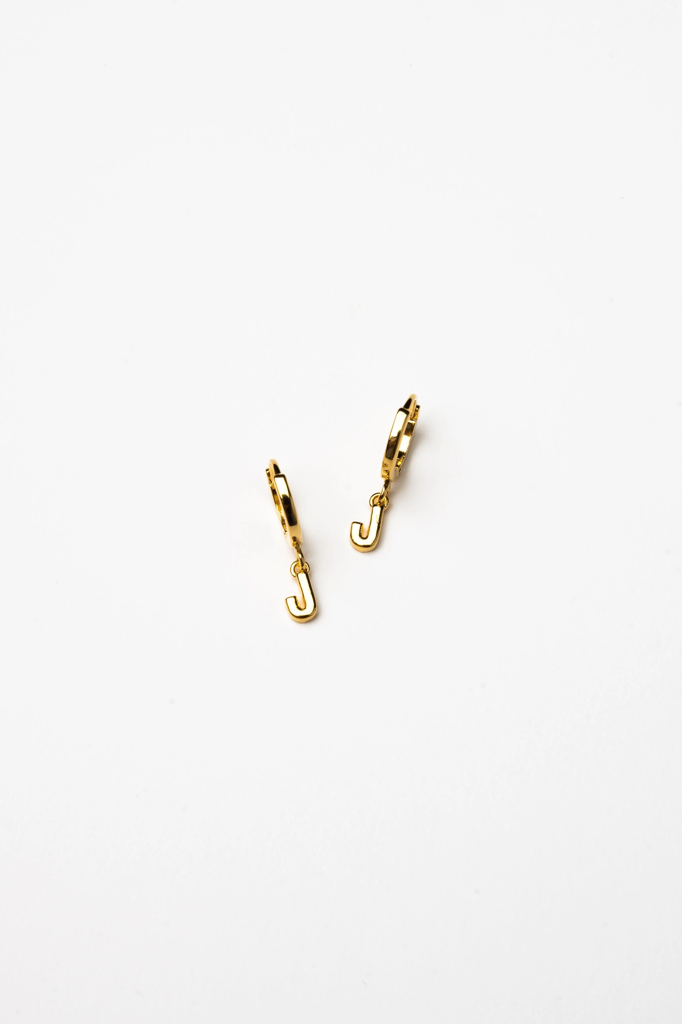 Cove Initial Letter Huggie Earrings - Image 11